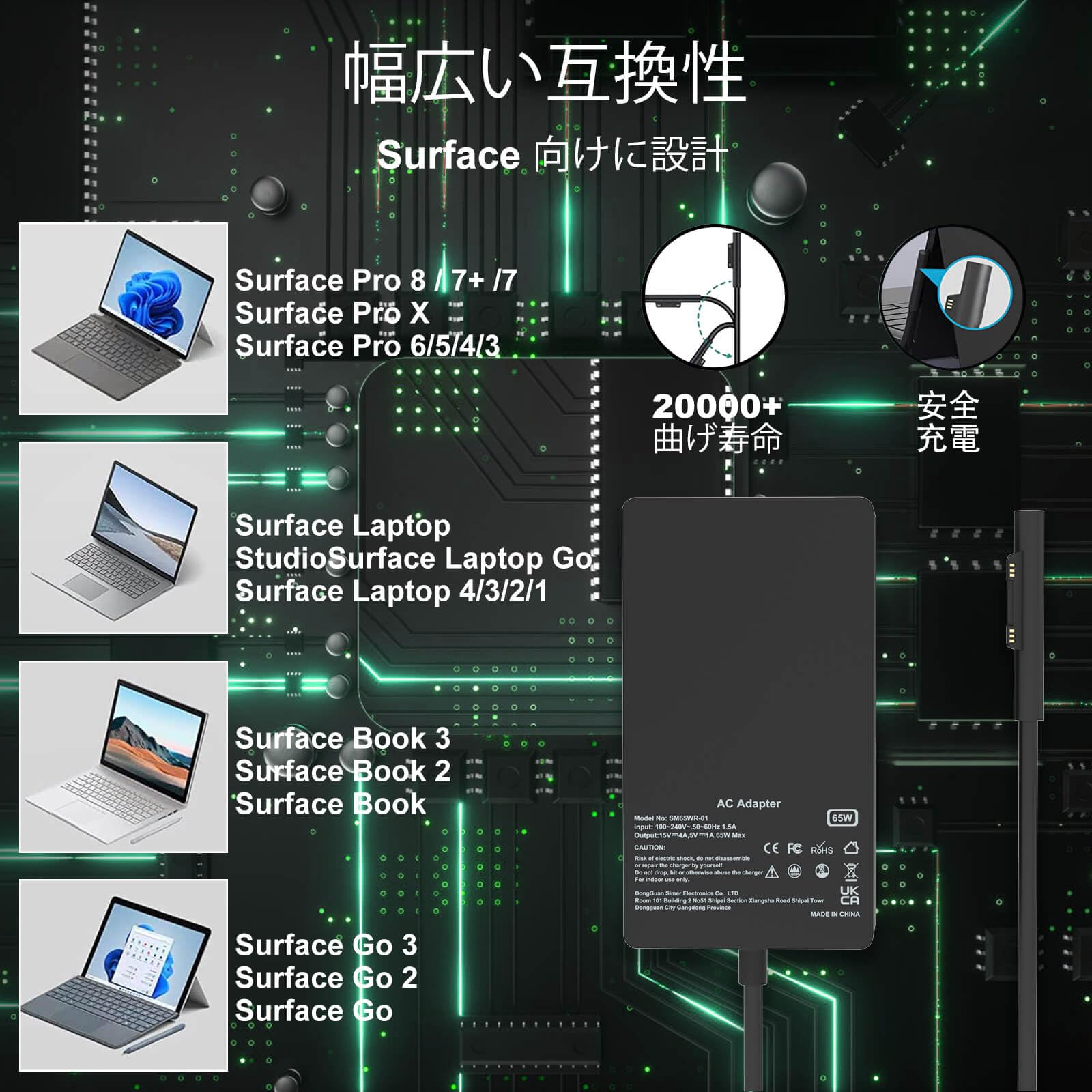 〈難あり〉純正Microsoft Surface Amazon.co.jp: Microsoft 65W 純正 Q4Q-00007（MODEL：1706