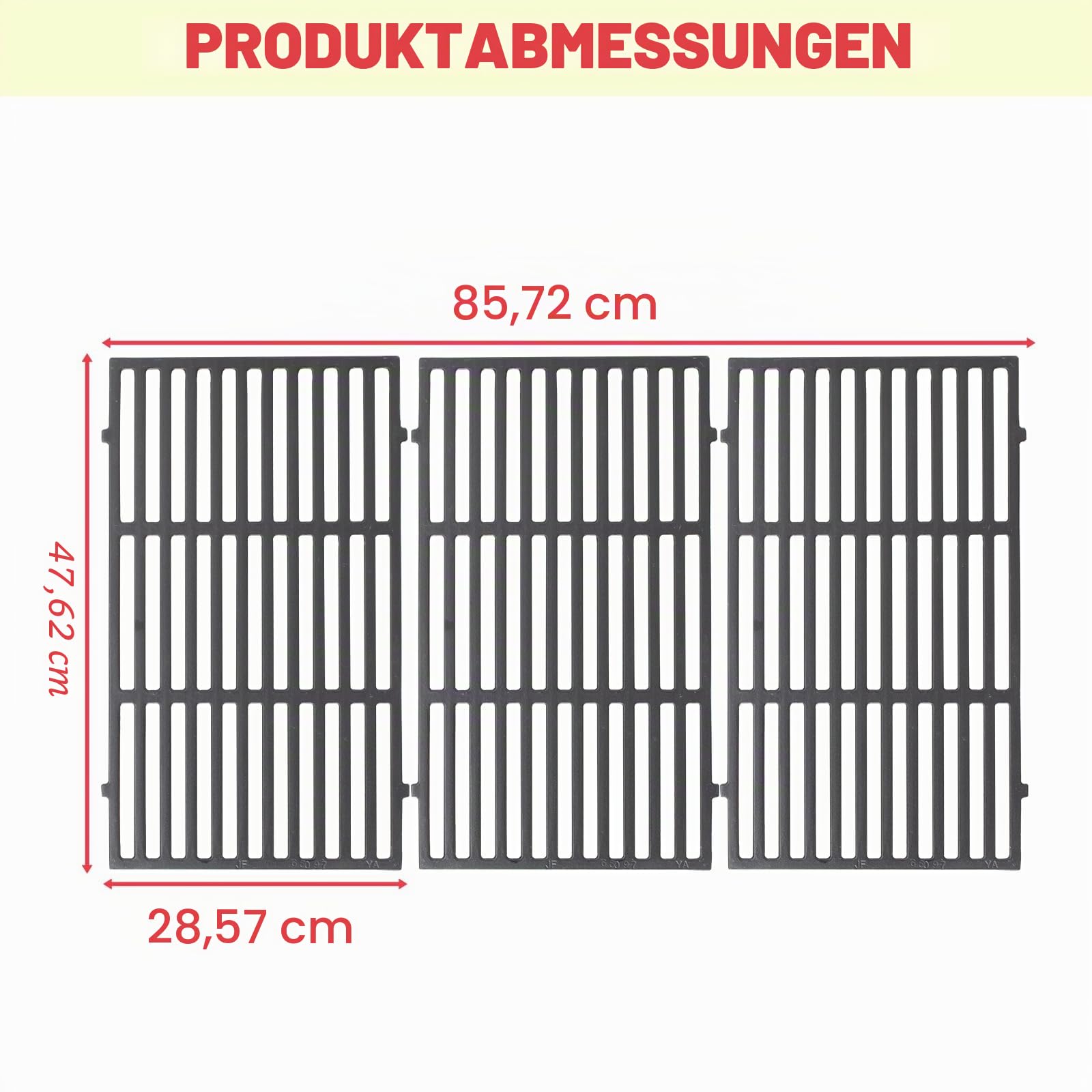 66097 Genesis II 400 Grillroste für Weber Genesis GS4 II/LX 400 Series Grills Parts Genesis 2 E-410 S410 E-435 S-435 E-415 SE-410 LX S-440, 66089 Roste für Küchenhelfer 740-0781 Teile aus Gusseisen