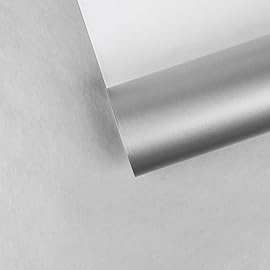 RUSPEPA Silver Wrapping Paper Solid Color - Mini Roll - for Wedding, Birthday, Shower, Congrats, and Holiday - 17 Inches X 32.8 Feet