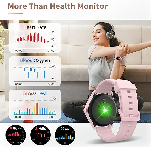 Miniatura 3 de Reloj inteligente para responderhacer llamadas y Alexa con corona giratoria redonda de 1.38 pulgadas, rastreador de actividad física con monitor de