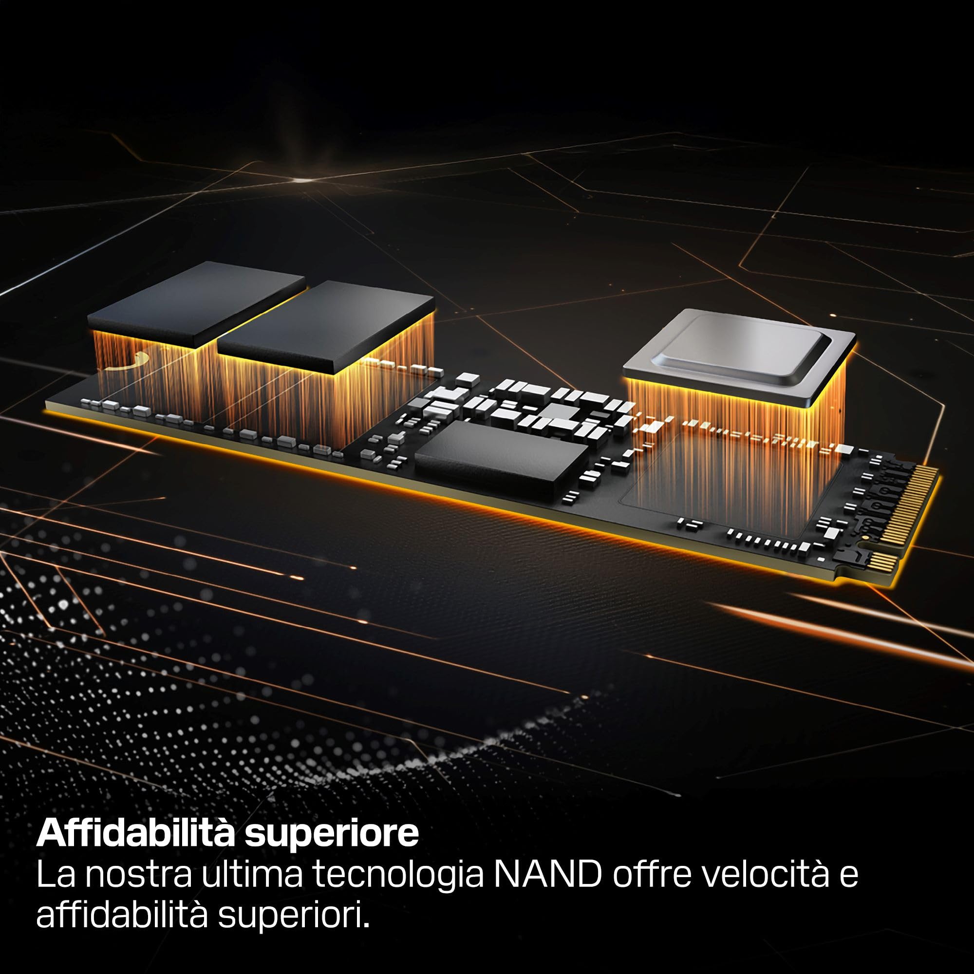 WD_BLACK SN8100 4 TB PCIe 5,0x4 NVMe M.2 SSD, velocità di lettura sequenziale fino a 14900 MB/s, velocità di scrittura sequenziale fino a 14000 MB/s, TLC 3D CBA NAND