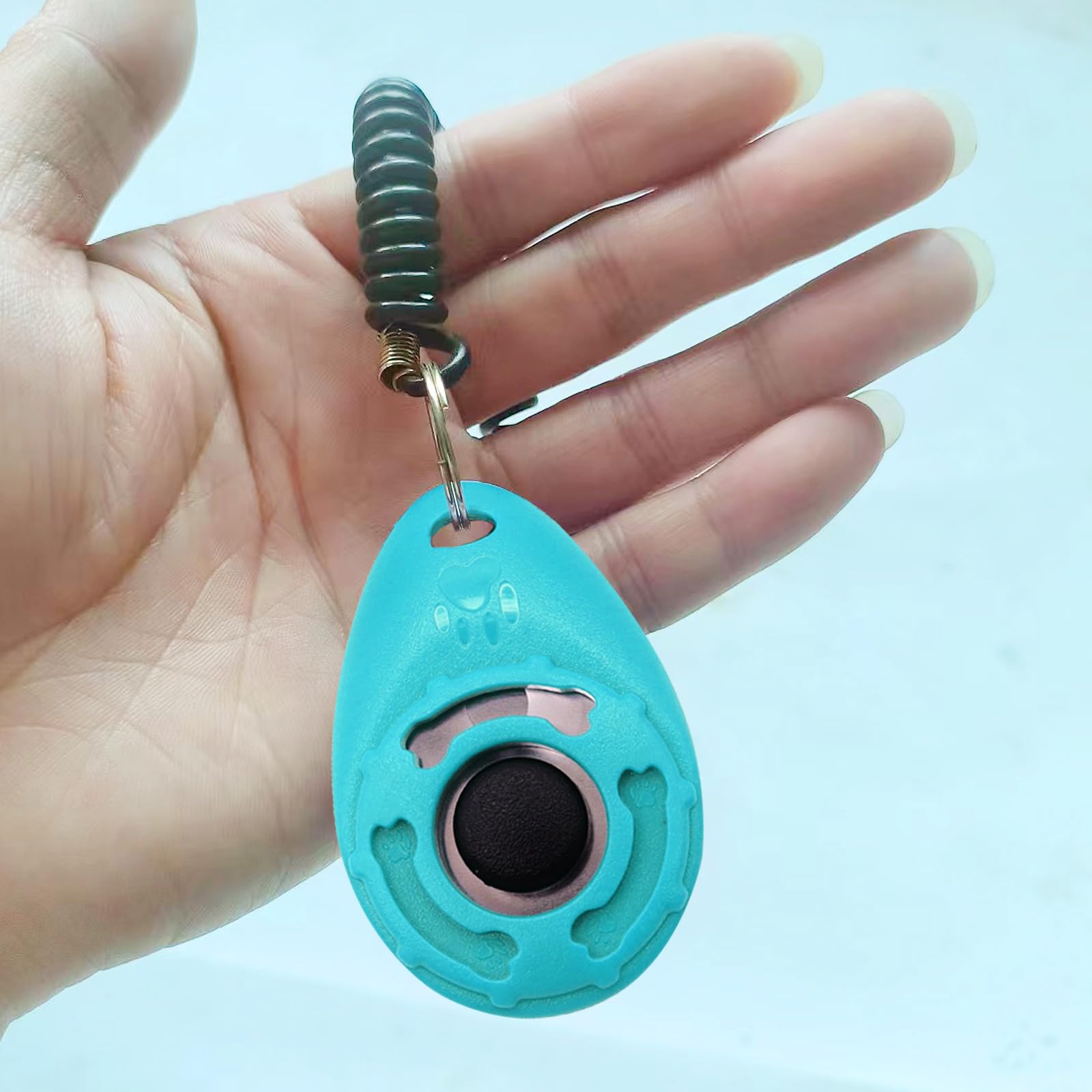 Dog Training Clicker with Wrist Strap Durable Lightweight Easy to Use,Pet Training Clicker for Cats Puppy Birds Horses,Perfect for Behavioral Training 3-Pack (Black,White and Water Lake Blue) (3) - image 4