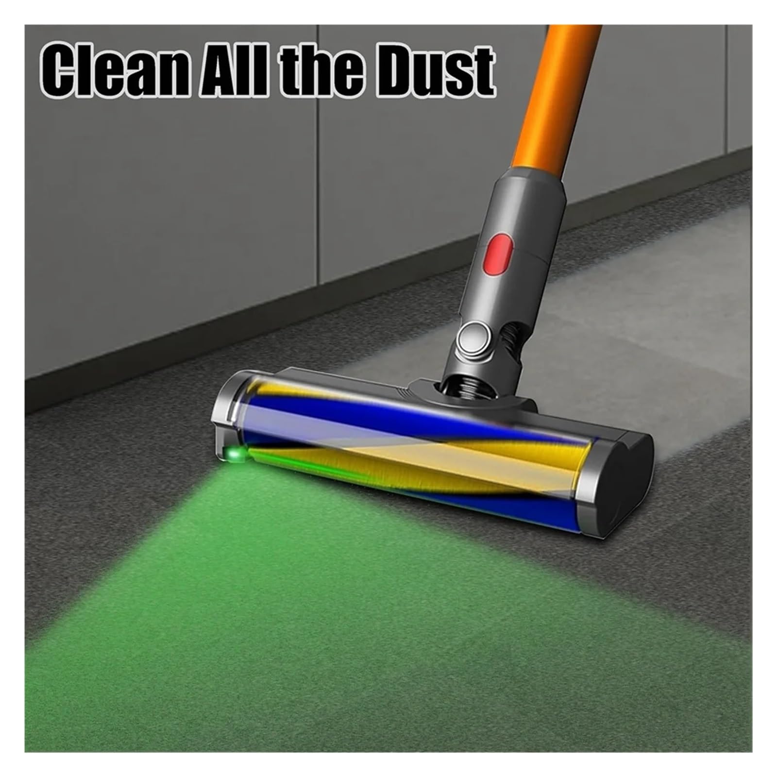 Testina per Pavimenti Duri, Compatibile con Dyson V7, V8, V10, V11, V15