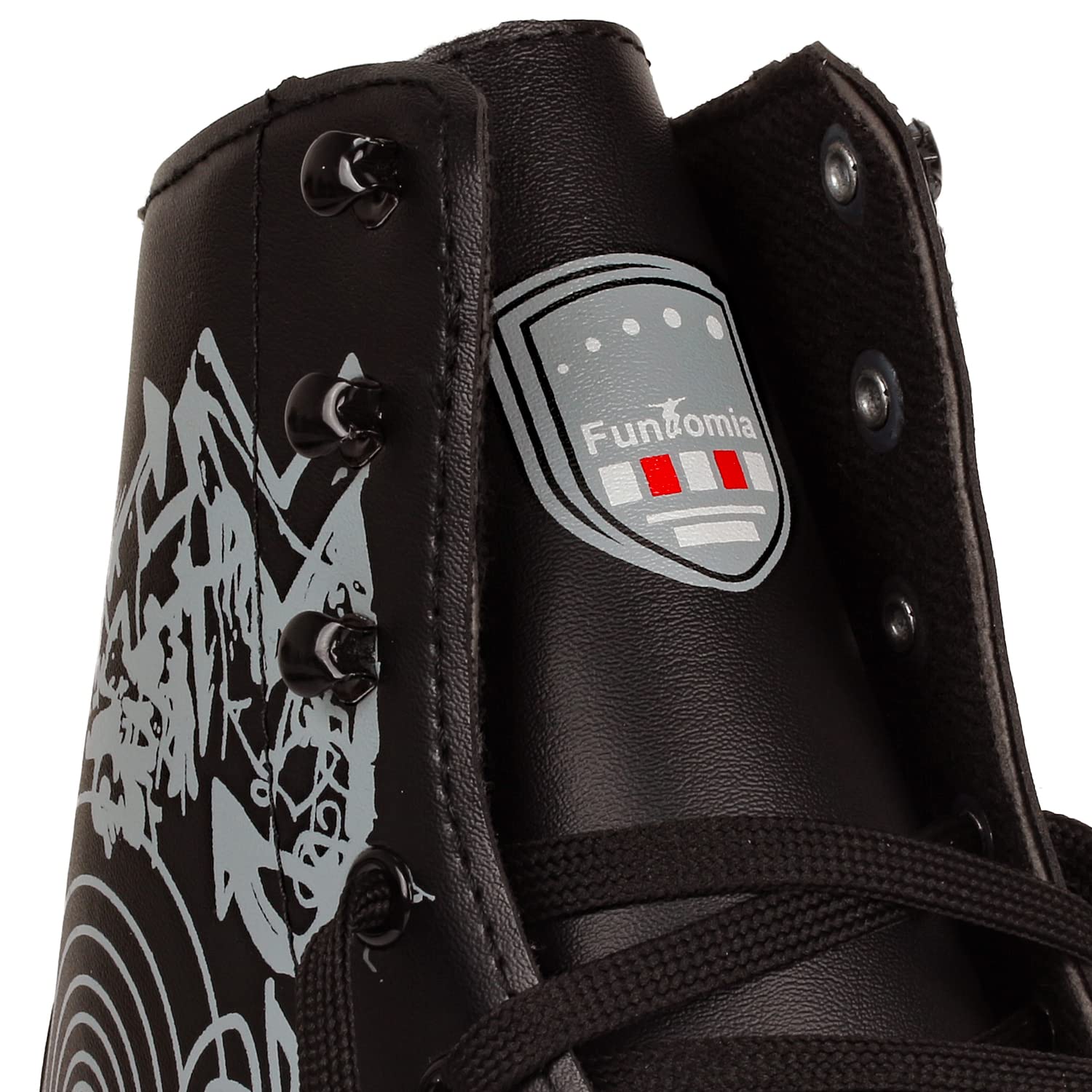 FunTomia - Patines 4 Ruedas de Discoteca en Tallas 30 a 44, para Interior y Exterior (36, Negro)