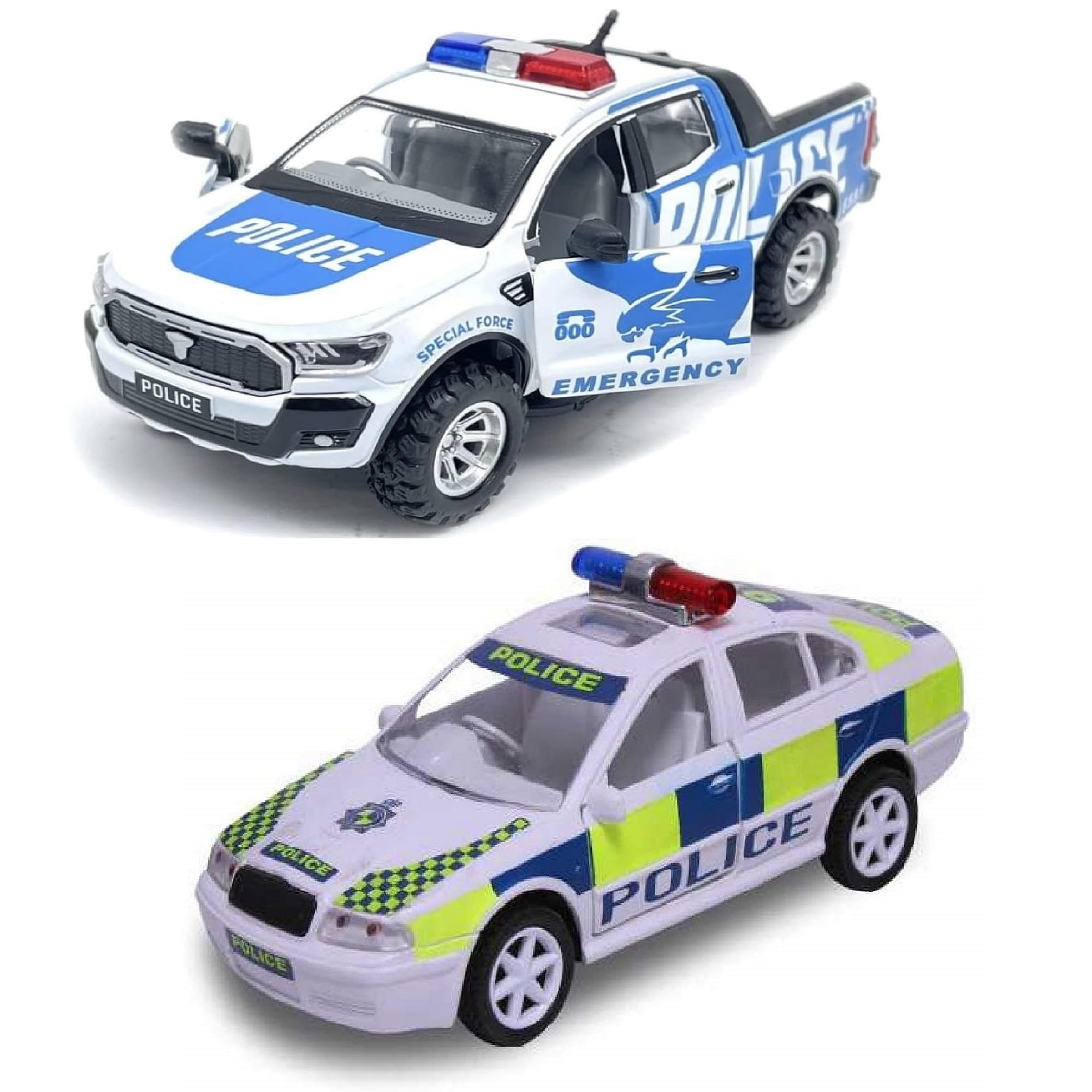 Sheel Sheriff Police Cars Combo of 2 Cars UK Police Toy Car with Sheriff Police Car Toy, Police Monster Trucks, Toy Trucks for Kids, Toddler Boy, Toy Cars