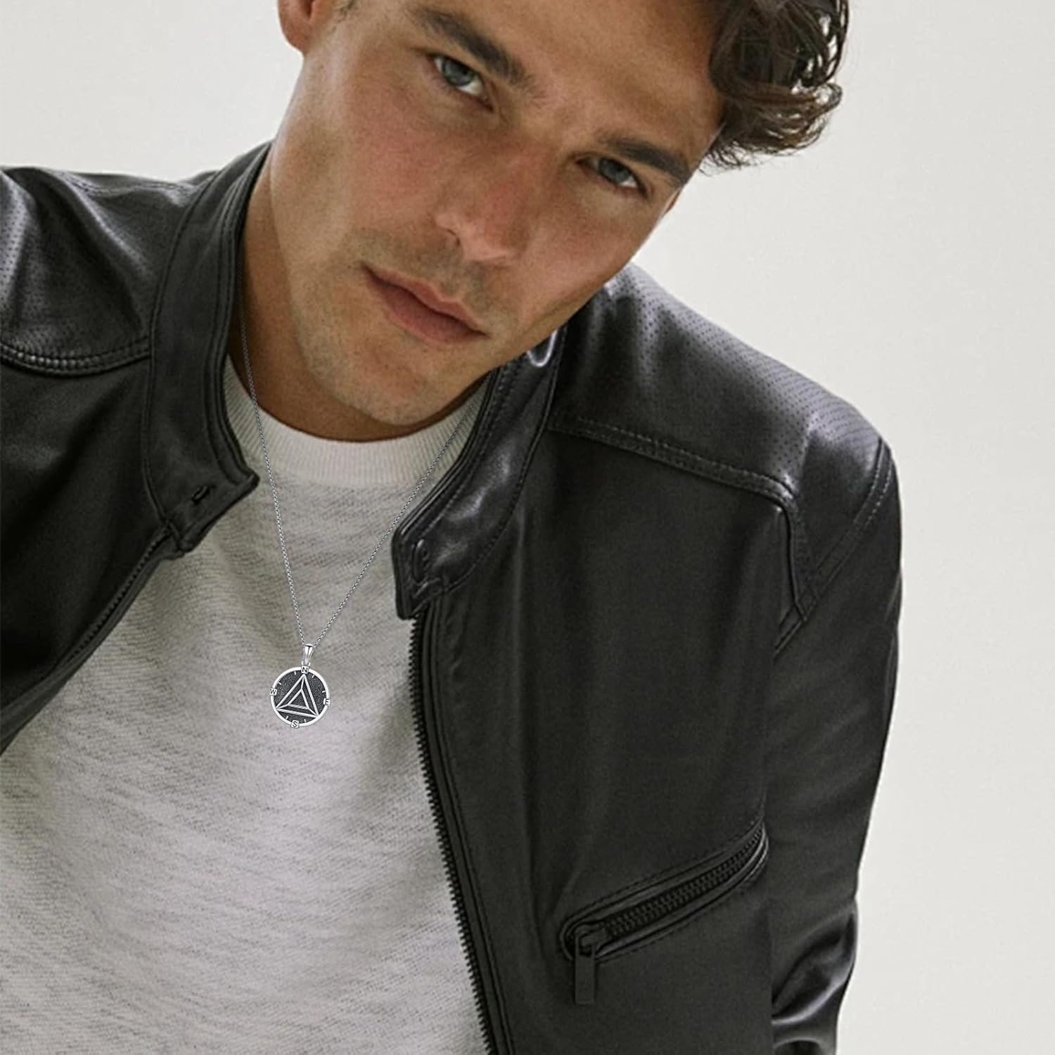 TRISHULA Alcoholics Anonymous Necklace 925 Sterling Silver Sobriety Recovery Symbol Pendant AA Narcotics Anonymous Jewelry Birthday Christmas Gifts for Him Men Women - Image 6