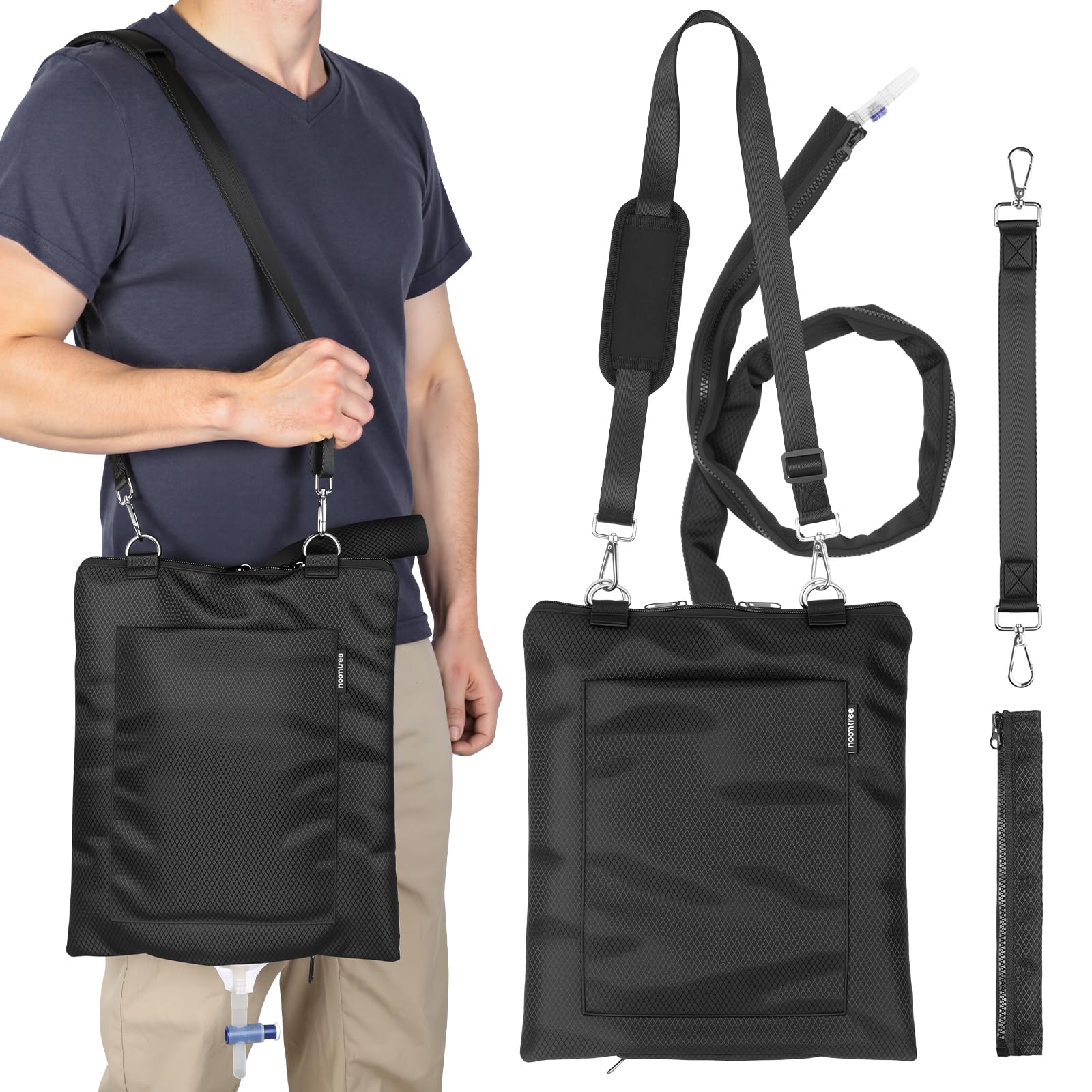 Katheterbeutelhalter, Urinabwässerungsbeutelhalter mit Abflussrohrabdeckung, für Urostomie Foley-Katheter-benutzer, wasserfeste und maschinenwaschbar