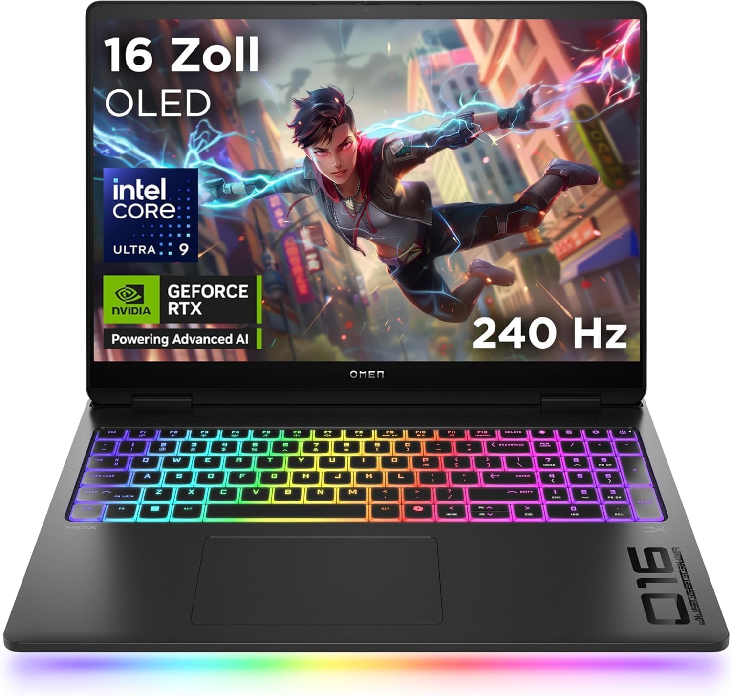 HP Omen MAX Gaming Laptop | 16 Zoll UWVA 2.5K OLED Display 240Hz | Intel Ultra 9-275HX (24C) | NVIDIA GeForce RTX 5080 16GB VRAM | 32 GB DDR5 RAM | 2 TB SSD | Windows 11 | QWERTZ | Alu Shadow Black
