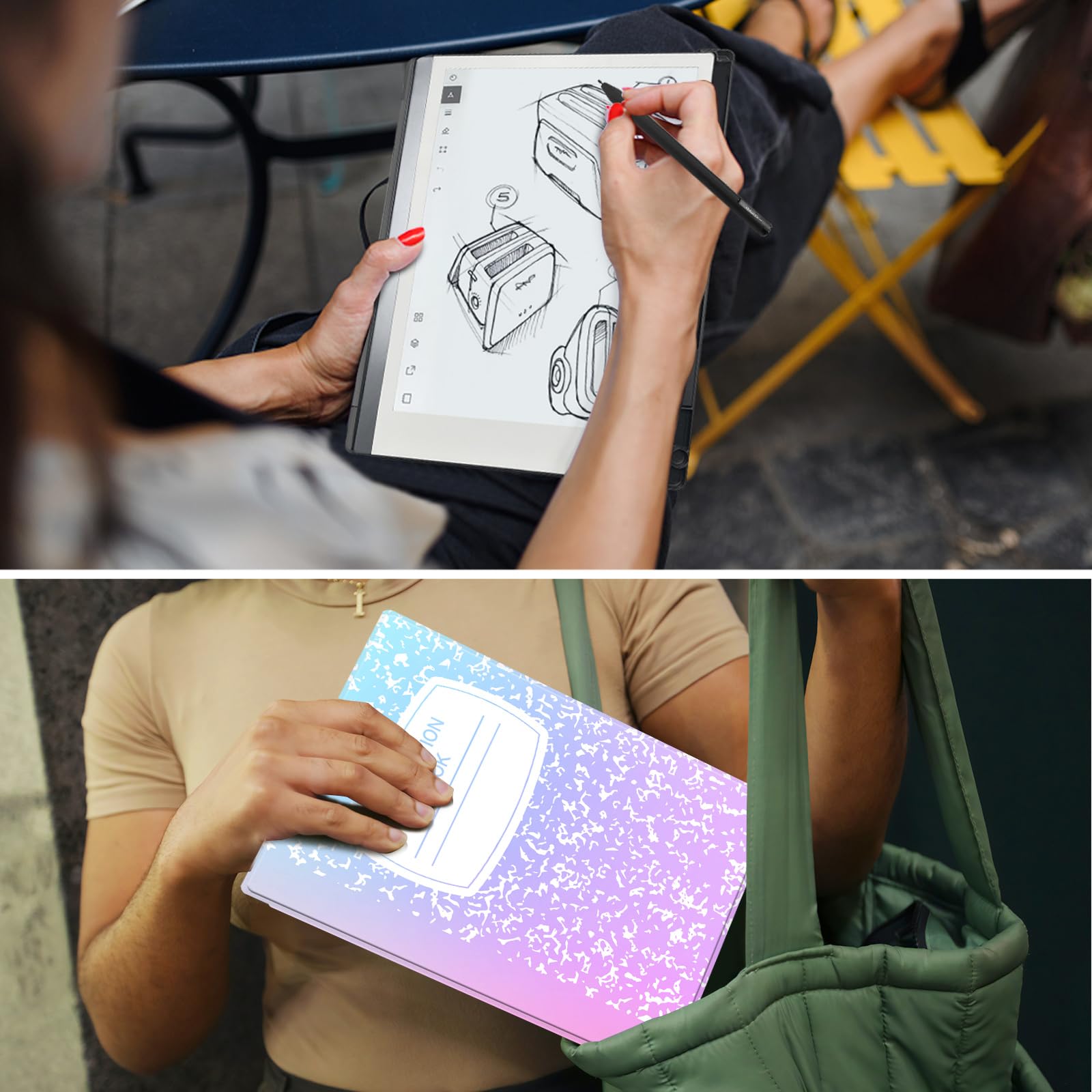Aippdo, Schutzhülle für Remarkable 2 Paper Tablet 26,2 cm (10,3 Zoll) 2020, leichte und harte Rückseite, mit integriertem Stifthalter, 2 Remarkable-Stiftspitzen inklusive