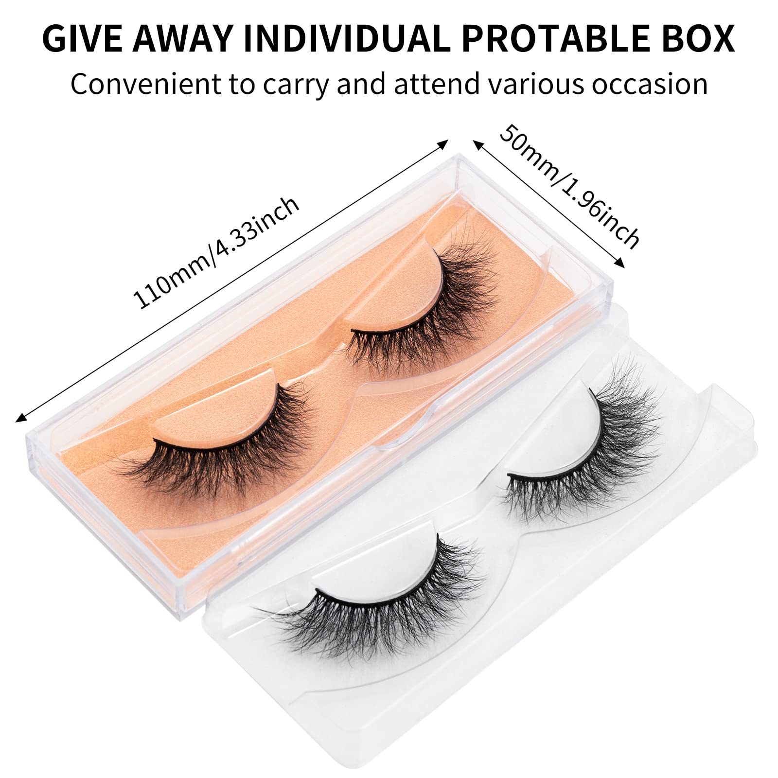 DYSILK Lashes Wispy Eyelashes, Mink Lashes 5 6D Faux Eyelash Extension - Image 4