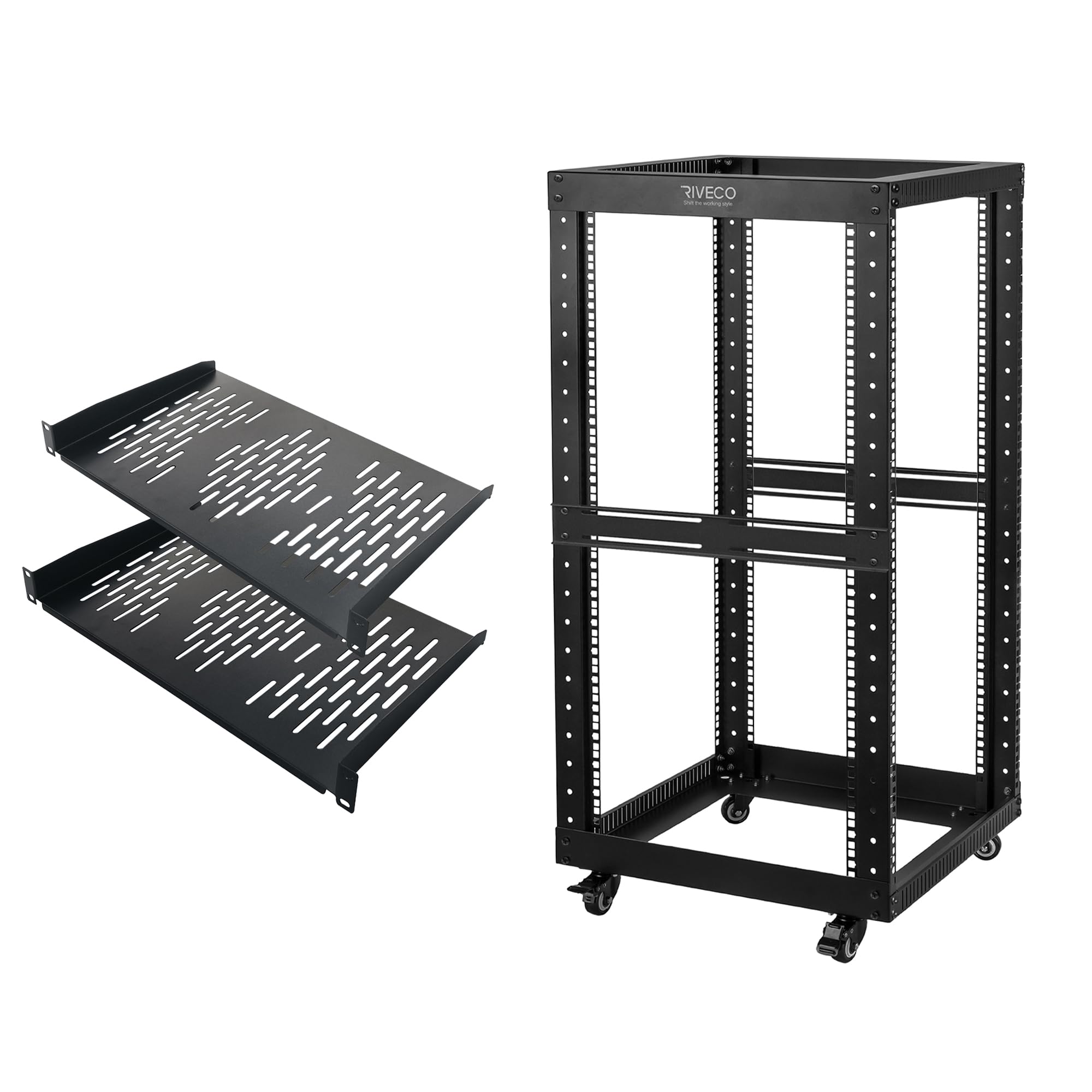 Amazon.com: RIVECO 22U Open Frame Server Rack with Wheels