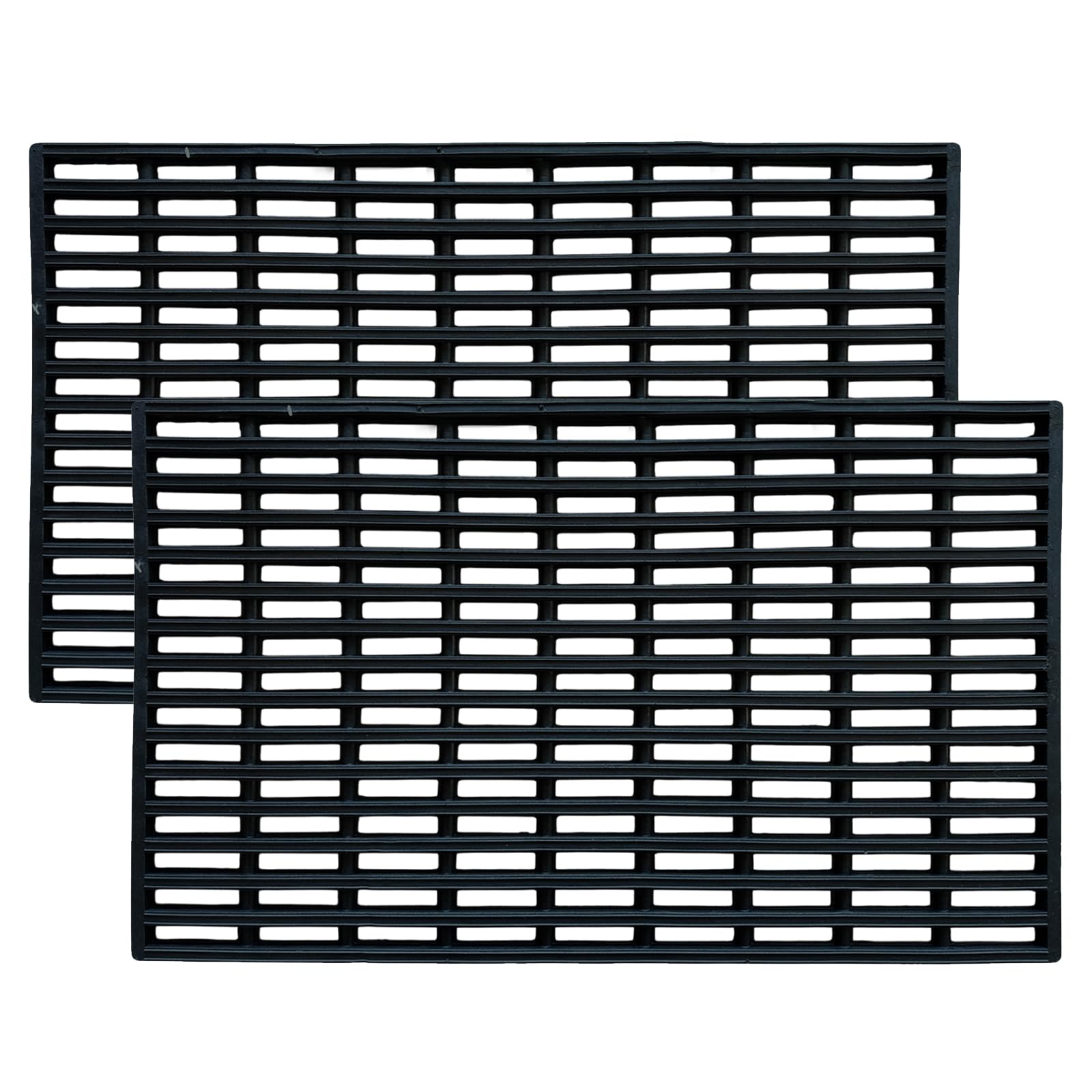 LSC Rubber Outdoor Heavy Duty Outside STRIPE Door Mats 100% Natural Rubber Scrapper Door Mats For Entrance, Backdoor, Patio And Lawn (Pack of 2, 45 x 75 cm)