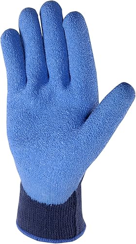 Miniatura 2 de Guantes de trabajo para clima frío para hombre, carcasa de punto pesada, revestimiento de látex, azul marino, talla XL (Wells Lamont 571XL)