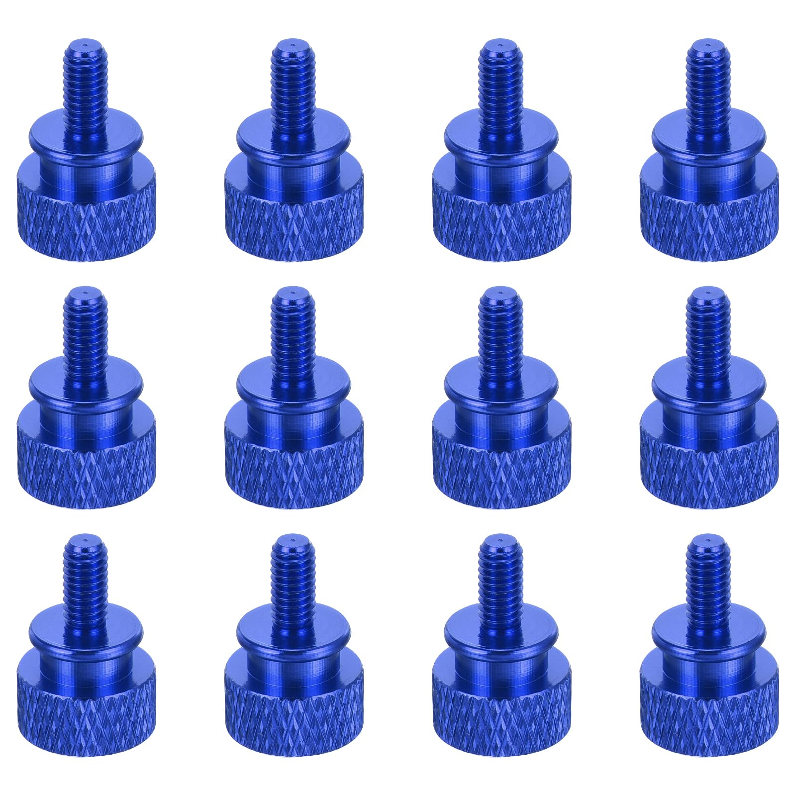 MECCANIXITY 12pcs M4x8mm Knurled Thumb Screw Computer Case Threaded Hand Tighten