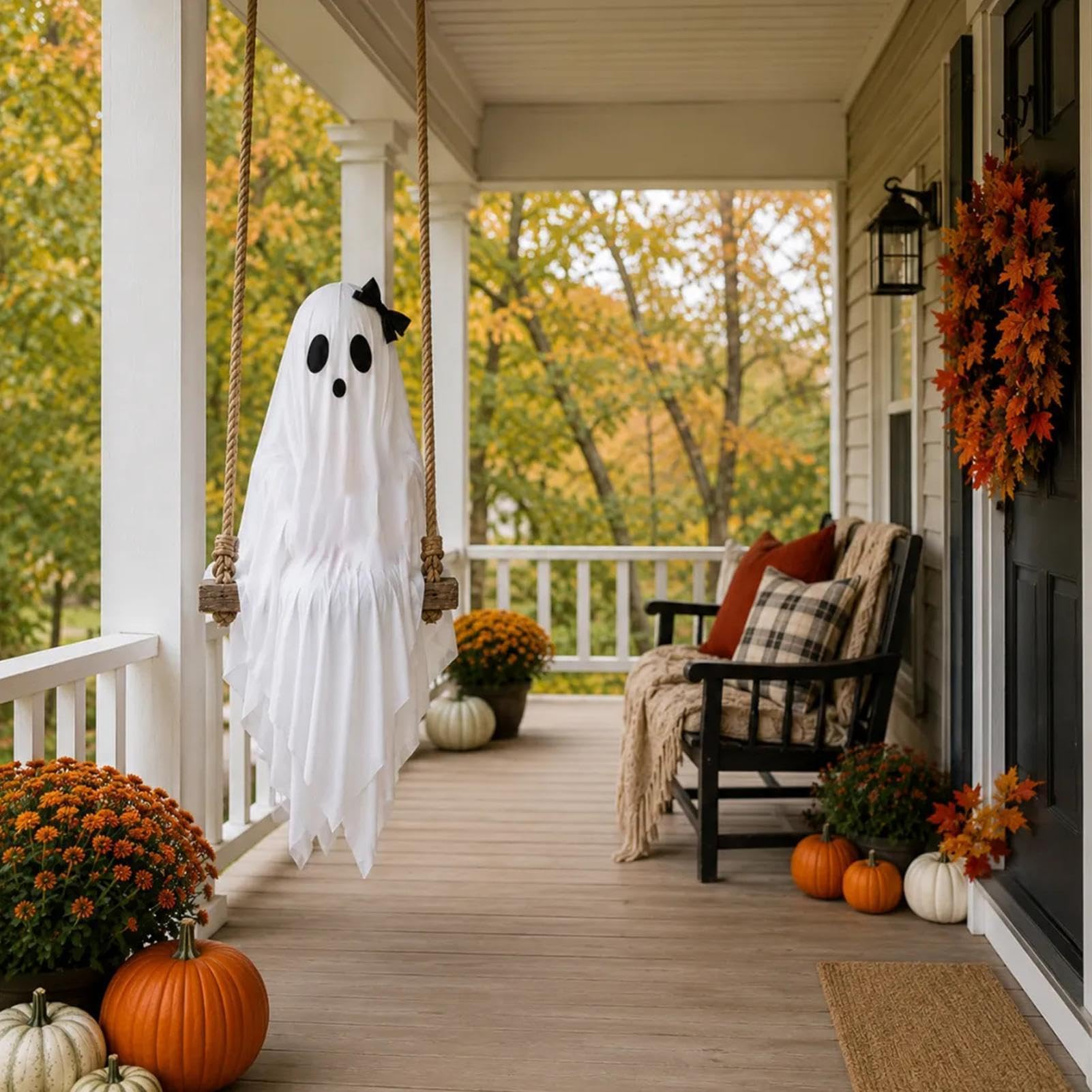 Halloween Hot Peleryna, przenośny ze zwierzęcym wzorem na zewnątrz