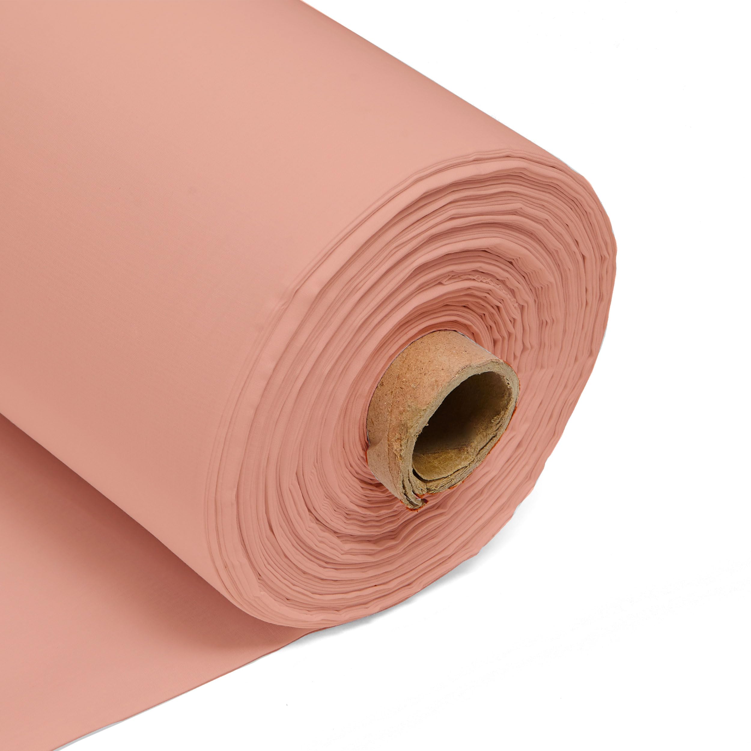 Peach 100% Cotton Plain Fabric – 60 Inch 150cm Wide 150GSM Material - Sewing, Dressmaking, Quilting, Curtain Linings, Pillowcases & Totes by Discount Fabrics LTD - 5Metre