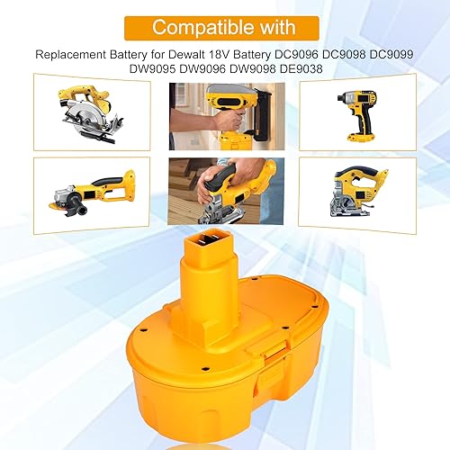 Miniatura 3 de Munikind Paquete de 2 baterías de repuesto de 18 V 3.6 Ah DC9098 DC9099 para herramientas de batería Dewalt de 18 V