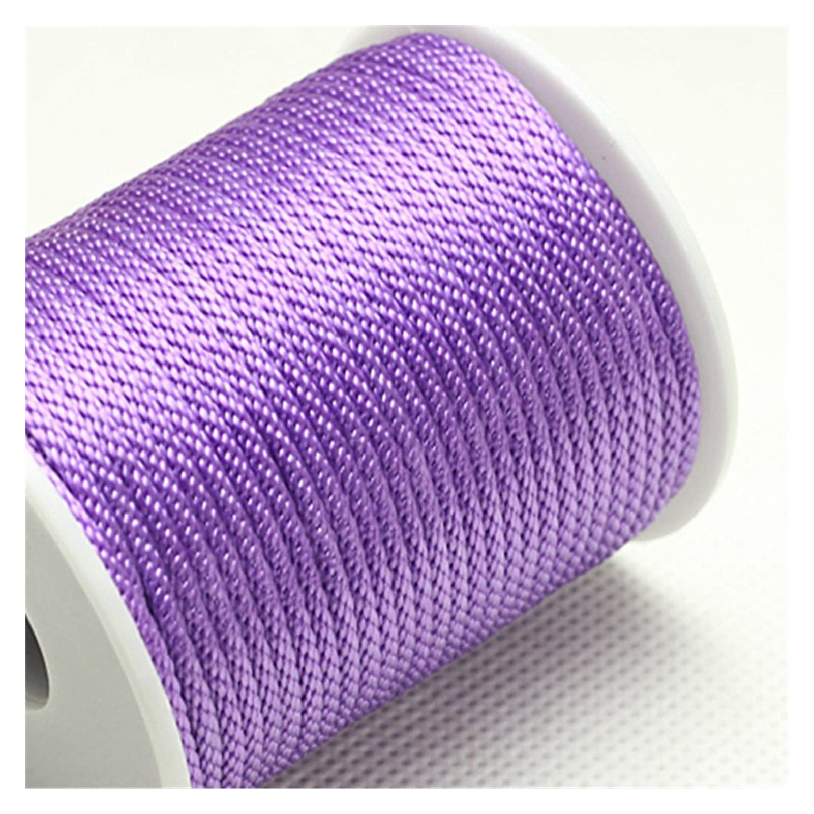 Cordón de nylon para macramé de 2mm y 10m, hilo trenzado violeta resistente para hacer pulseras