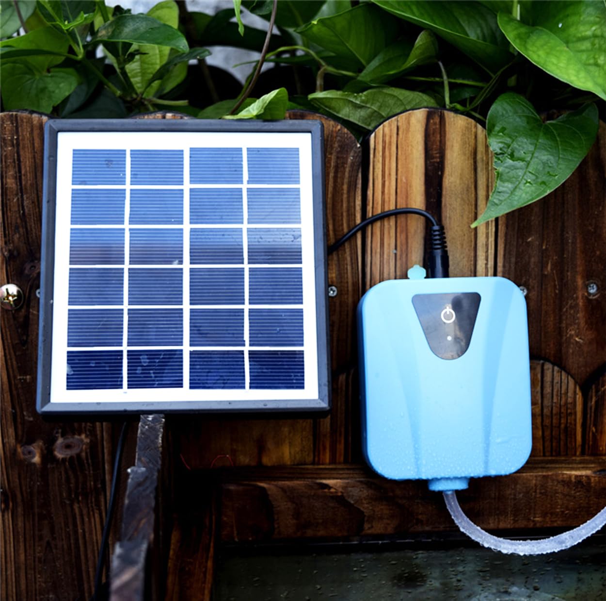 Bomba de Aire Solar para Agua Oxigenador USB Bomba de Oxígeno Silenciosa con Tubo Oxigenador para Acuario y Piedra Burbuja para Exterior Estanque Jardinería Circulación de Agua MY05