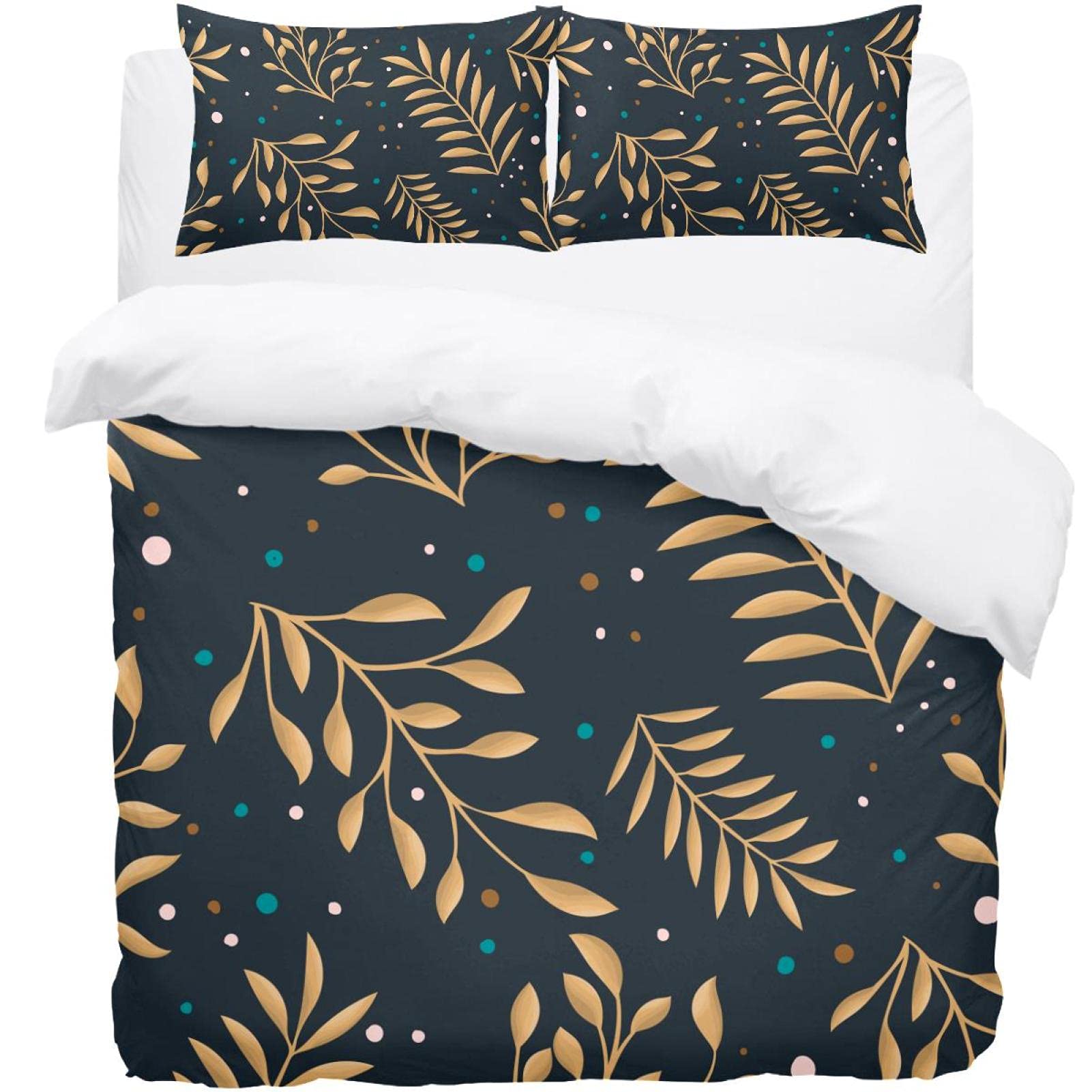 Parure de lit tendance feuilles florales pour créer une ambiance chambre cocooning