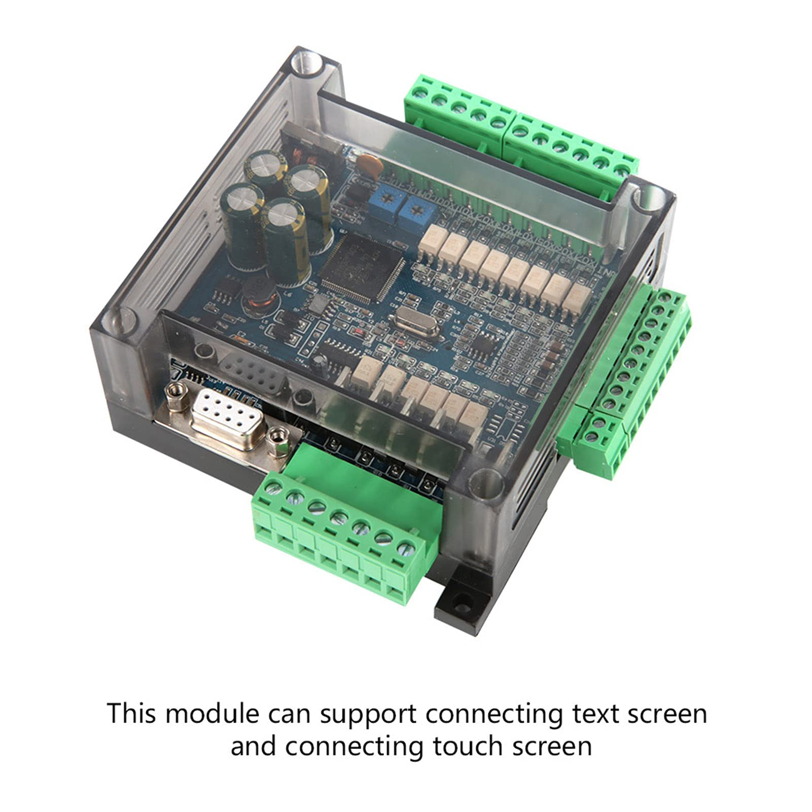 Keenso Scheda di Controllo Industriale, FX3U-14MT Analogico 6AD + 24V 1A PLC Scheda di Controllo Programmabile Industriale Logica Programmabile Uscita Relè