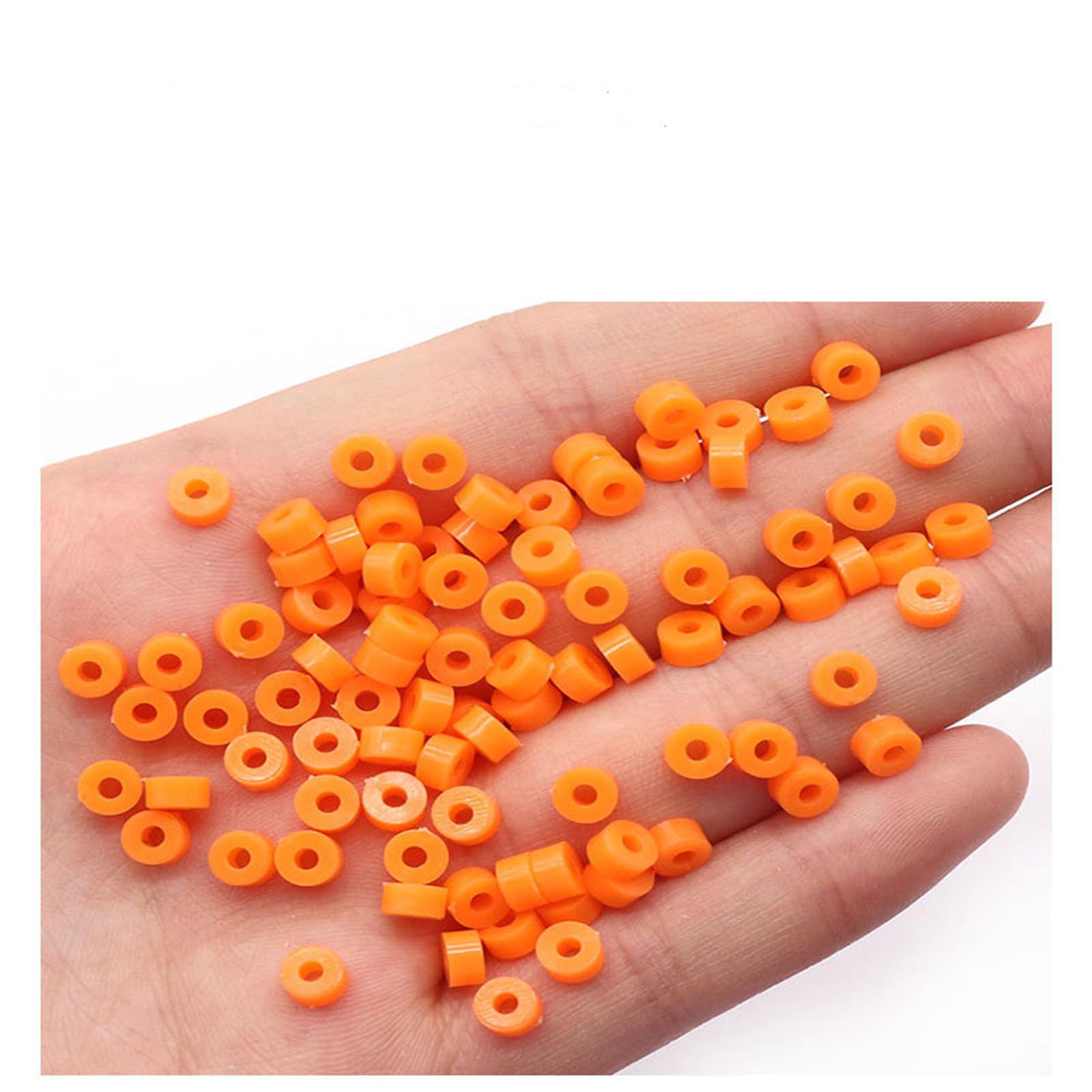 0.077IN inch Shaft Sleeve, 100PCS Yellow Plastic Shaft Sleeve Suitable for Vehicles and Remote Control Toys. Model Parts Technical Manufacturing Model Parts