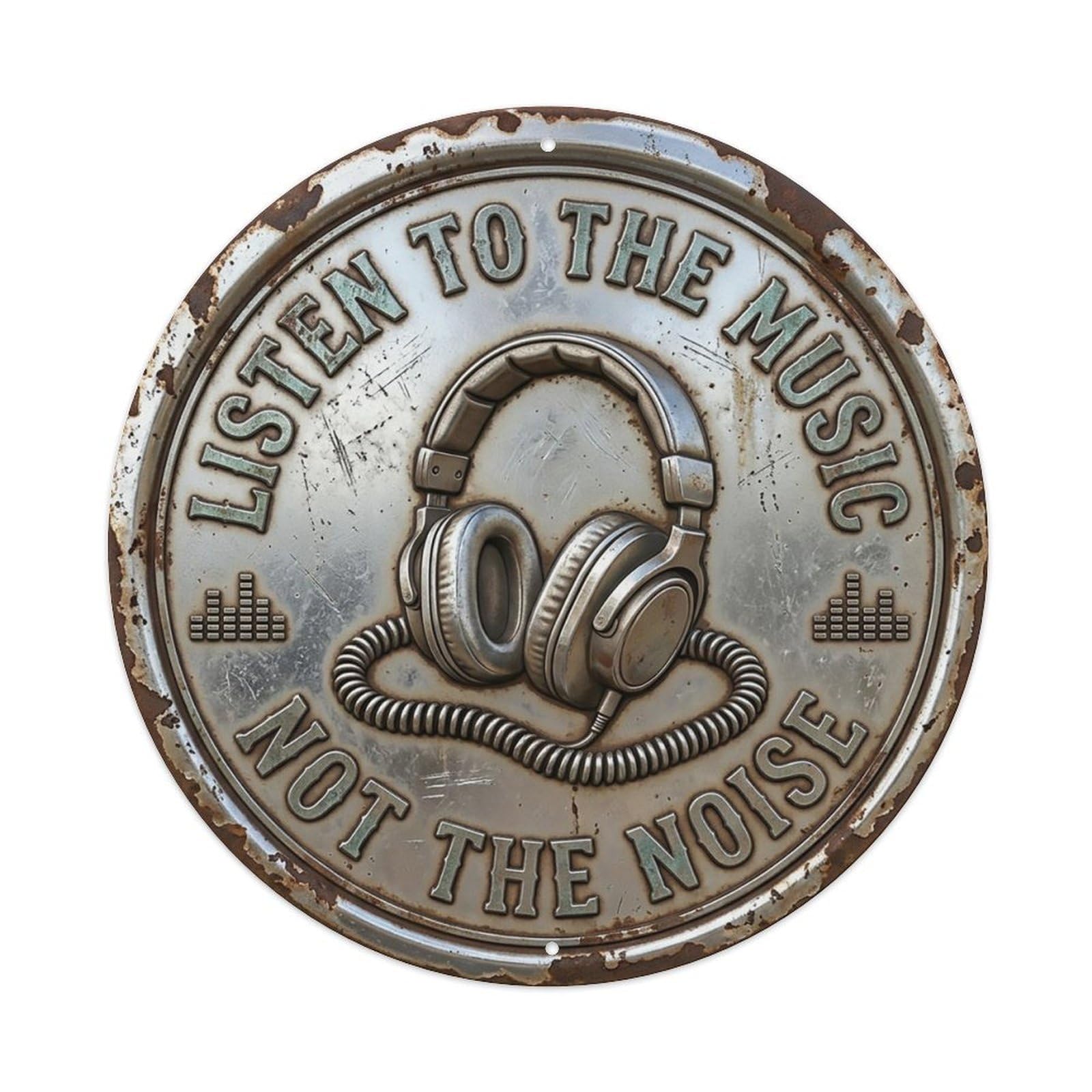 Headphones Sound Studio Metal Tin Sign