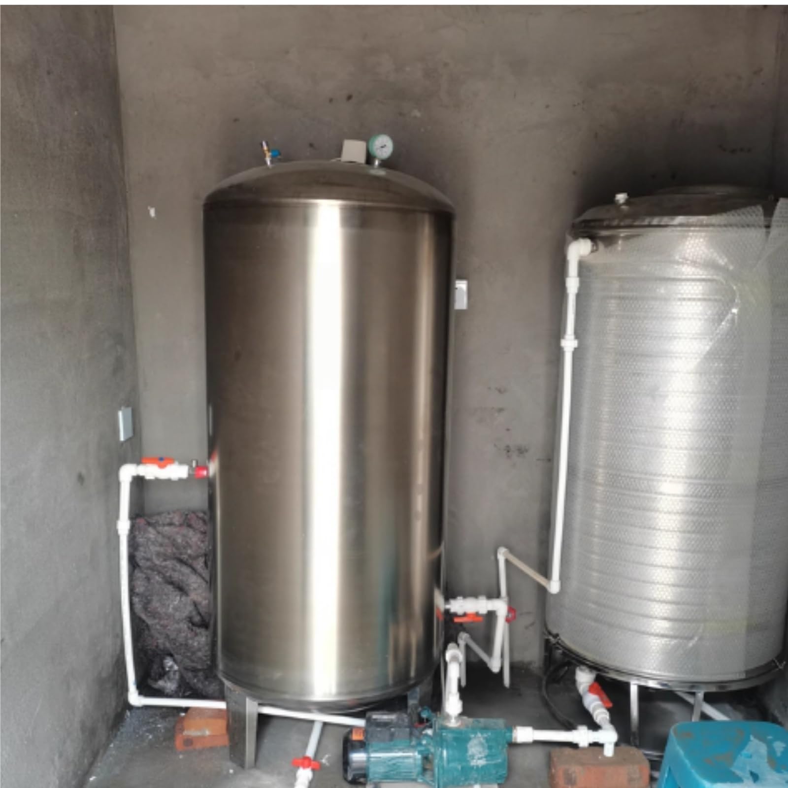 Druckbehälter Aus Edelstahl 304 Für Wasserbrunnen, Industrieller Druckbehälter, Umweltfreundliches Material, Geeignet Für Haushalte/Landwirtschaft(200L/52.8Gal)