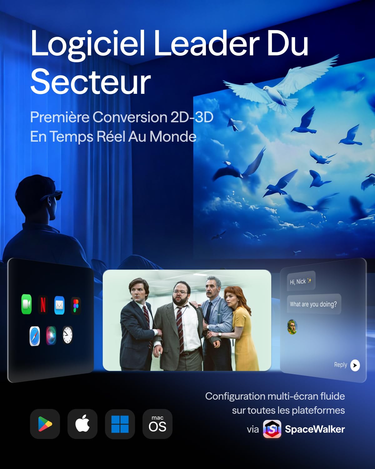 VITURE Beast Lunettes XR, 174” 1200p 58° FOV, VisionPair™ 3DoF Intégré, Harman Audio, Lunettes AR pour iPhone/Android/Mac/PC/Switch 2 – Les Plus Grandes. Les Plus Lumineuses. Les Plus Intelligentes.
