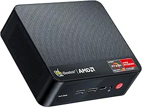 Beelink Mini PC SER5, AMD Ryzen 7 5825U (até 4,5 GHz, 8C/16T), mini computador com 32GB DDR4/500GB M.2 PCle4.0 SSD, suporta tela tripla, WiFi6, BT5.2, Tipo-C, 2,5Gbps LAN suporta Win 11 Pro