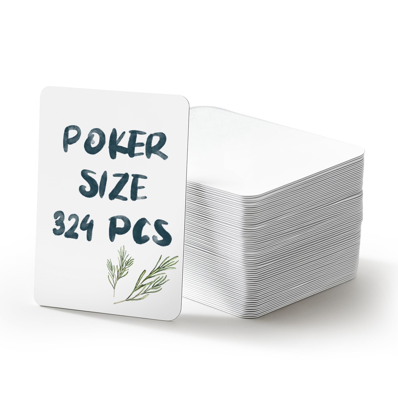 SeptCity Tarjetas de juego en blanco, 324 cartas personalizadas de tamaño póquer para juegos de cartas de bricolaje, aprendizaje de estudio, dejar un mensaje, escribir palabras y dibujar