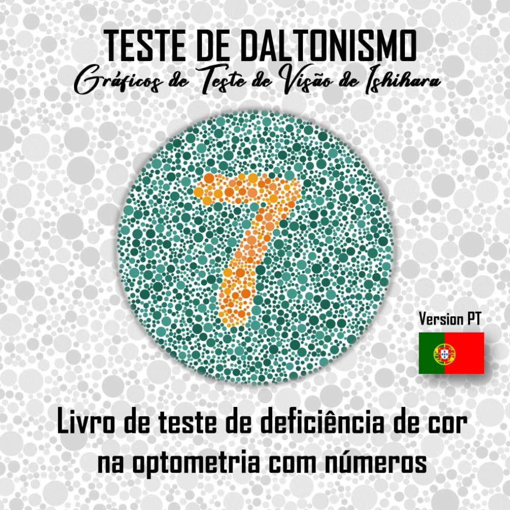 TESTE DE DALTONISMO, Gráficos de Teste de Visão de Ishihara: Livro de Teste de Deficiência de Cor com NÚMEROS