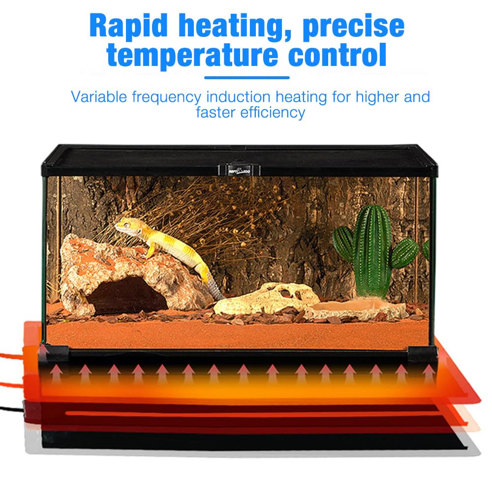 Xreuctop Verwarmingsmat Voor Terrarium – 14W, 28x15 Cm, Instelbaar Van 0-35°C, Waterdicht – Voor Reptielen, Amfibieën En Insecten