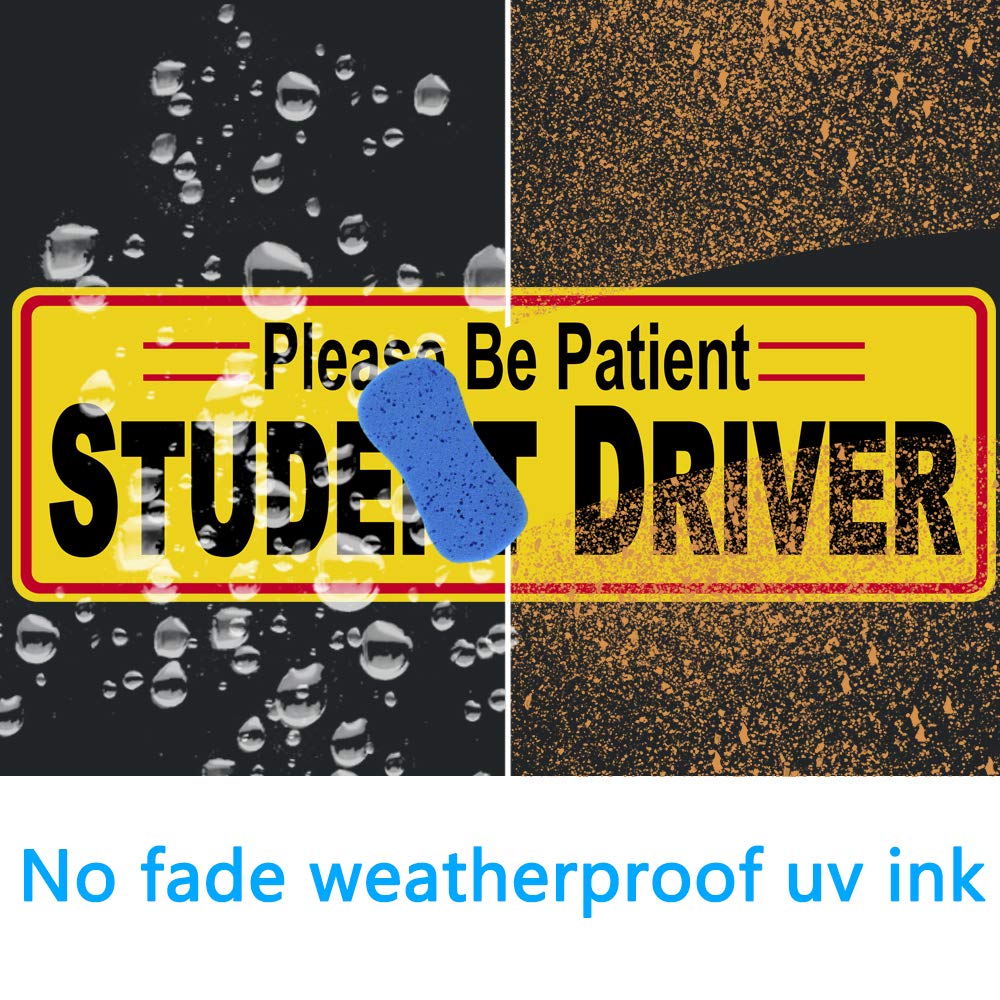3pcs 12"x3.8" Student Driver Please Be Patient Sticker Decal Safety