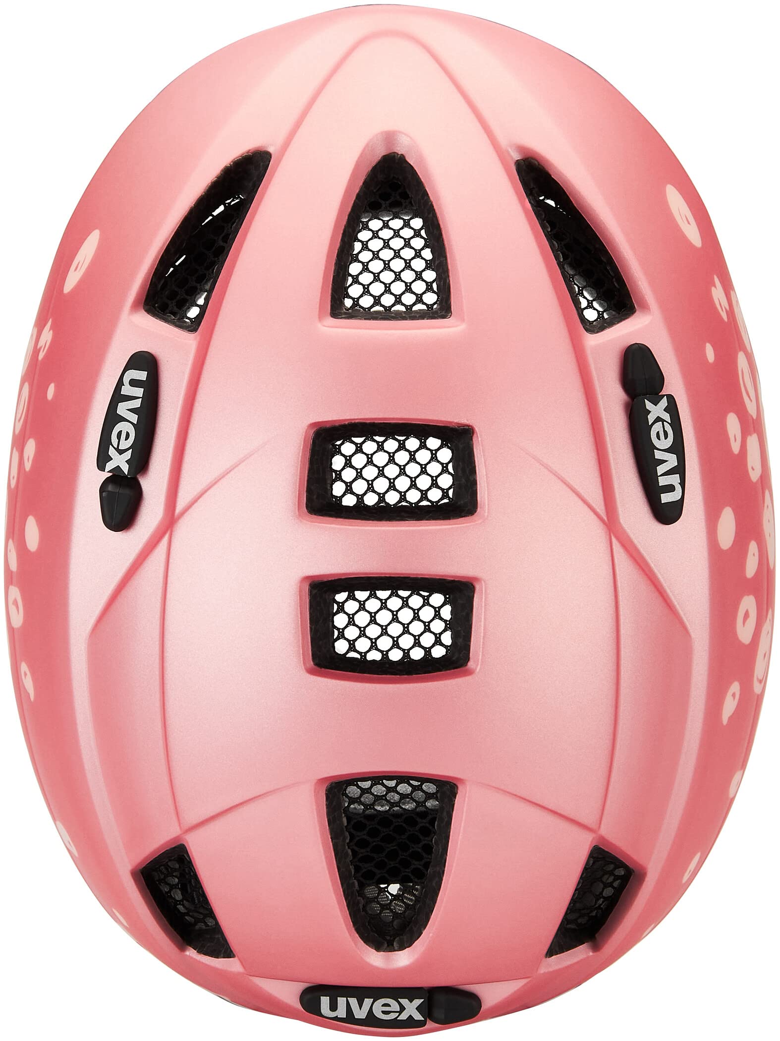 uvex kid 2 cc - lekki kask rowerowy dla dzieci - indywidualna regulacja wielkości - możliwość zainstalowania światła LED - pink polka - 46-52 cm