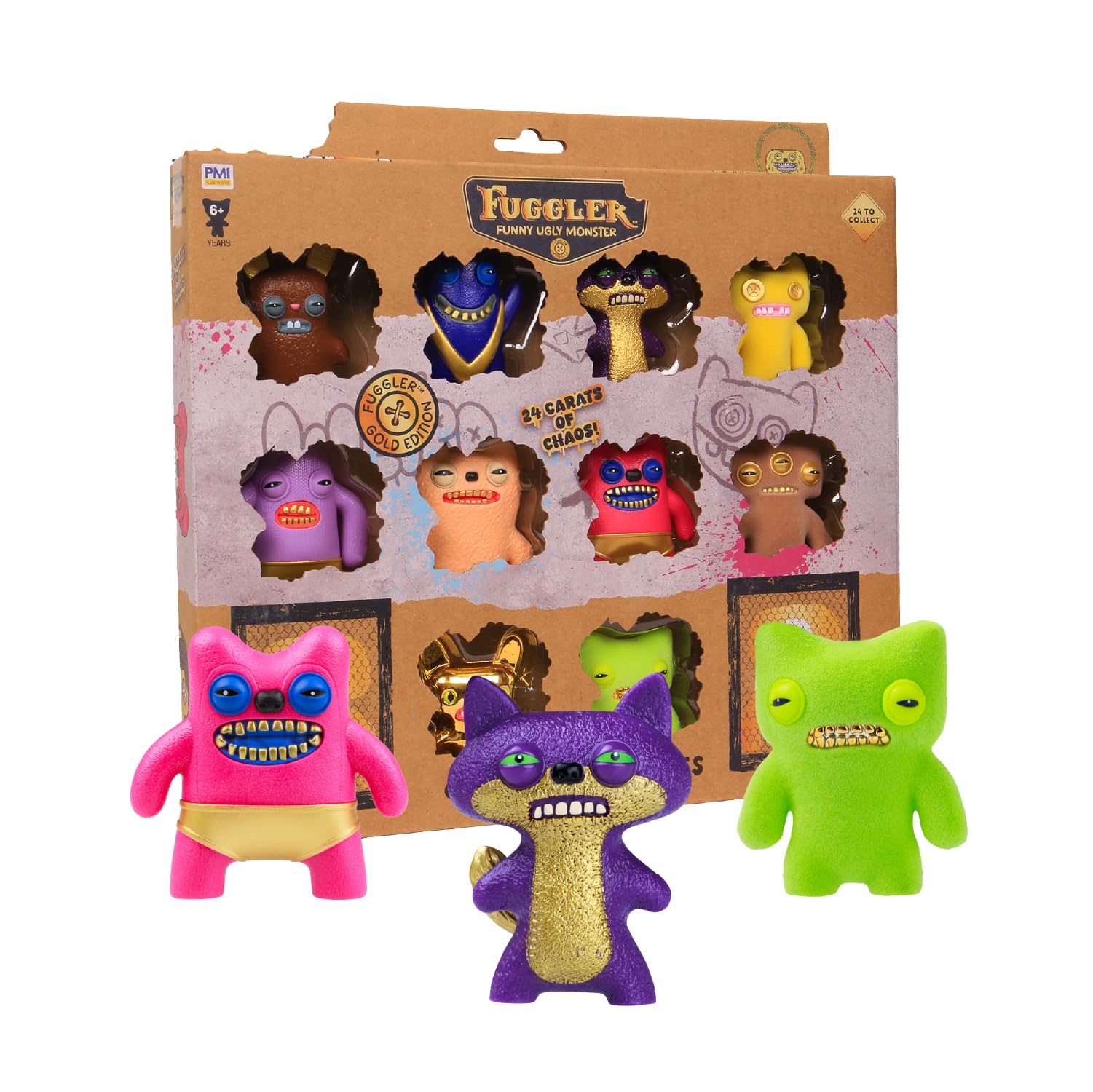 Fuggler Gold Edition collectible Figures 12 pack deluxe box - Assortment A