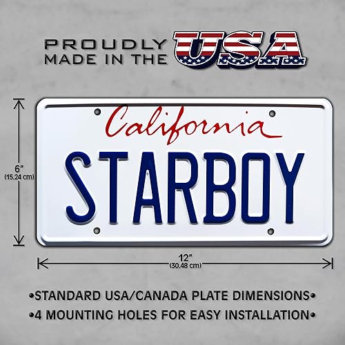 Miniatura 3 de The Weekend ft Daft Punk | Placa de matrícula estampada de metal Starboy