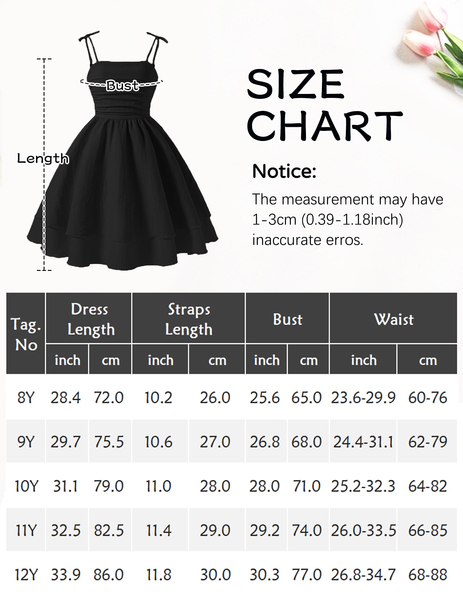 Vestido de Verano sin Mangas para Niña - Tirantes Finos con Lazo de Mariposa, Vestidos de Doble Capa A-Line Vestido de Noche 8-12 Años