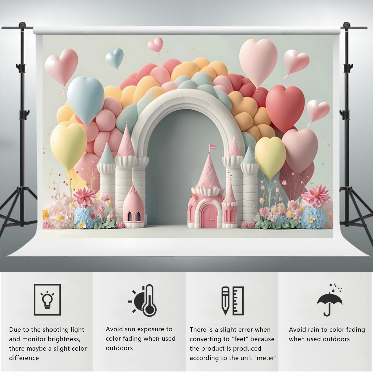 YongFoto Pink Princess Castle Backdrop 12x8ft Sofa Flowers Vases Curtain Door Room Interior Photography Background Girl Baby Kids Birthday Wedding Baby Shower Party Banner Living Room Decor
