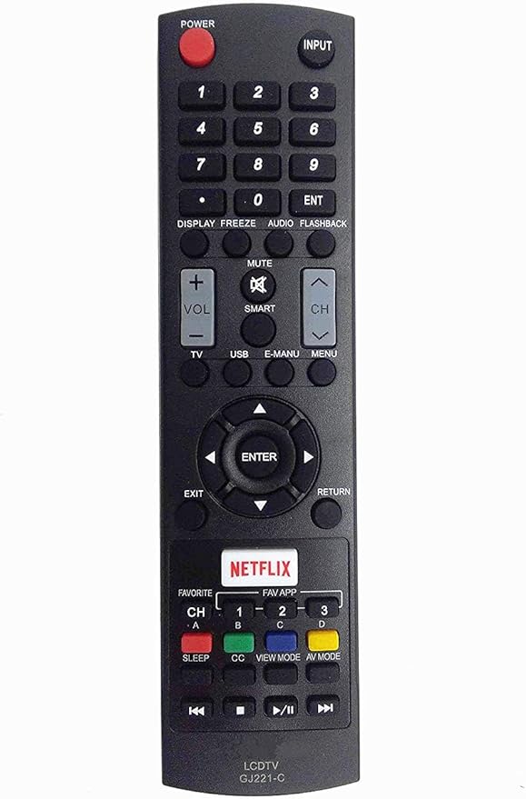 Smartby New Sharp GJ221C Remote Control Work for Sharp LED HDTV LC