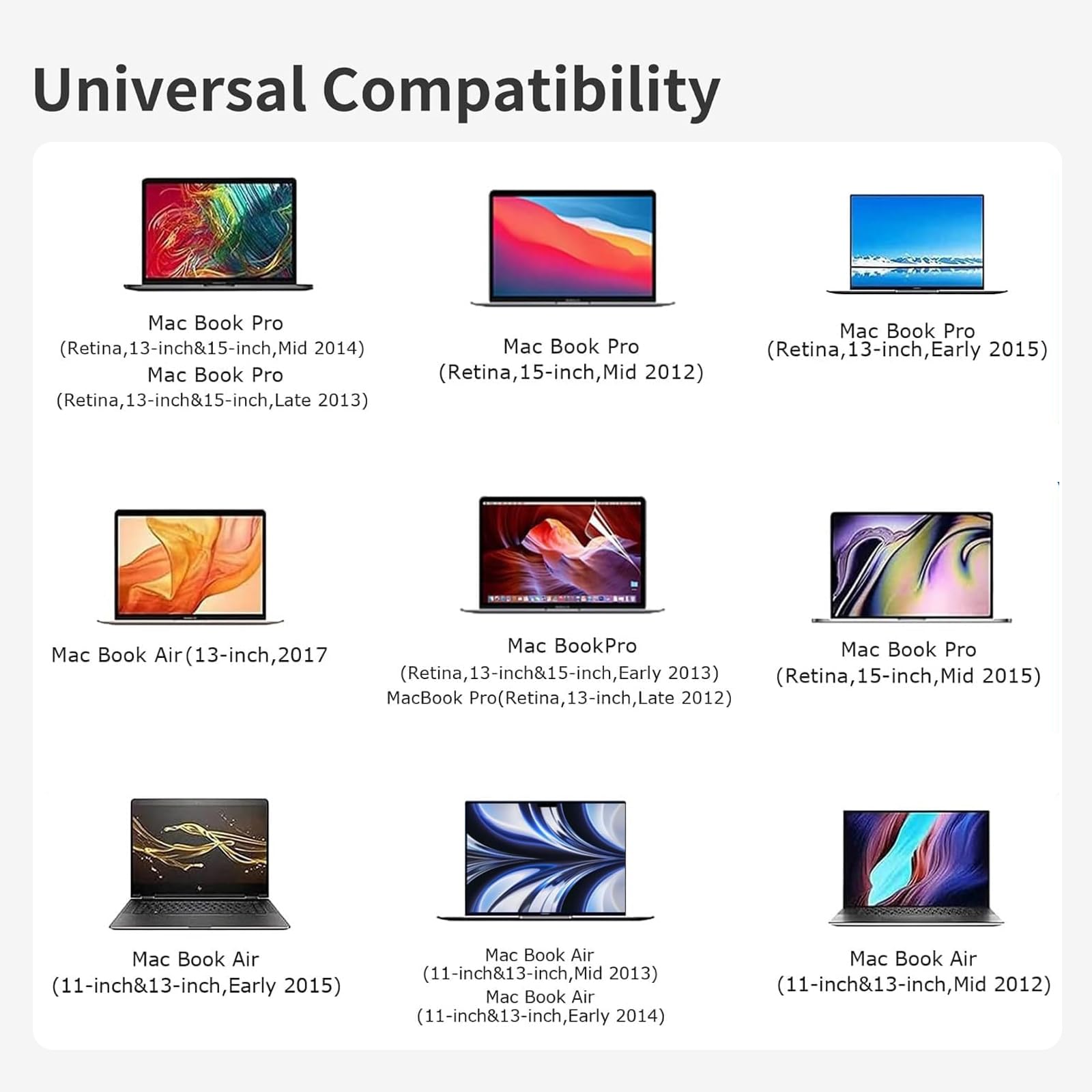 60W T-Tip Caricatore, Compatibile Con Mac Book Pro Caricabatterie, Portatile Adattatore Di Alimentazione Per MacBook Air 11/13 Pollici, Modelli 2012/2013/2014/2015/2017/2018, Adatto A1502/A1465/A1436 - Foto 9