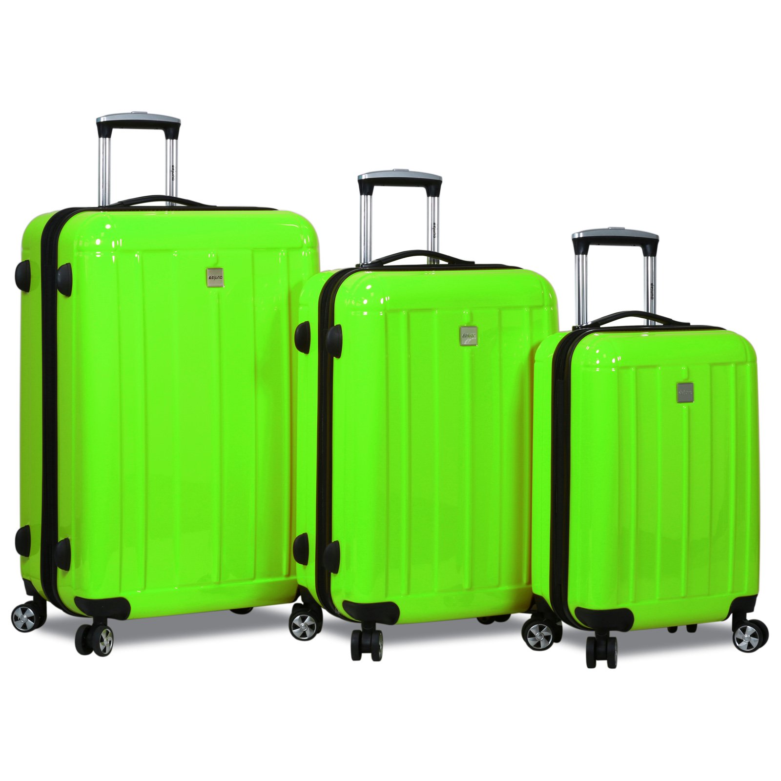 World Traveler Contour 3-Piece Hardside Spinner Luggage Set with TSA Lock, Apple Green, One Size