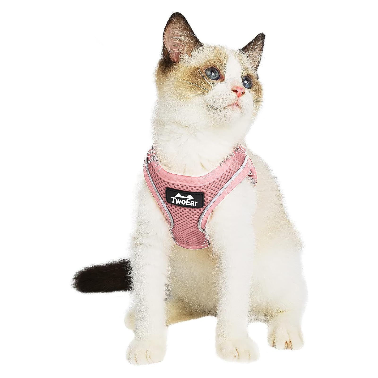 TwoEar Cat Harness Escape Proof, Soft Dog Vest Harness Adjustable, Breathable Mesh Step-in Puppy Walking Jacket Reflective Easy Control for Extral