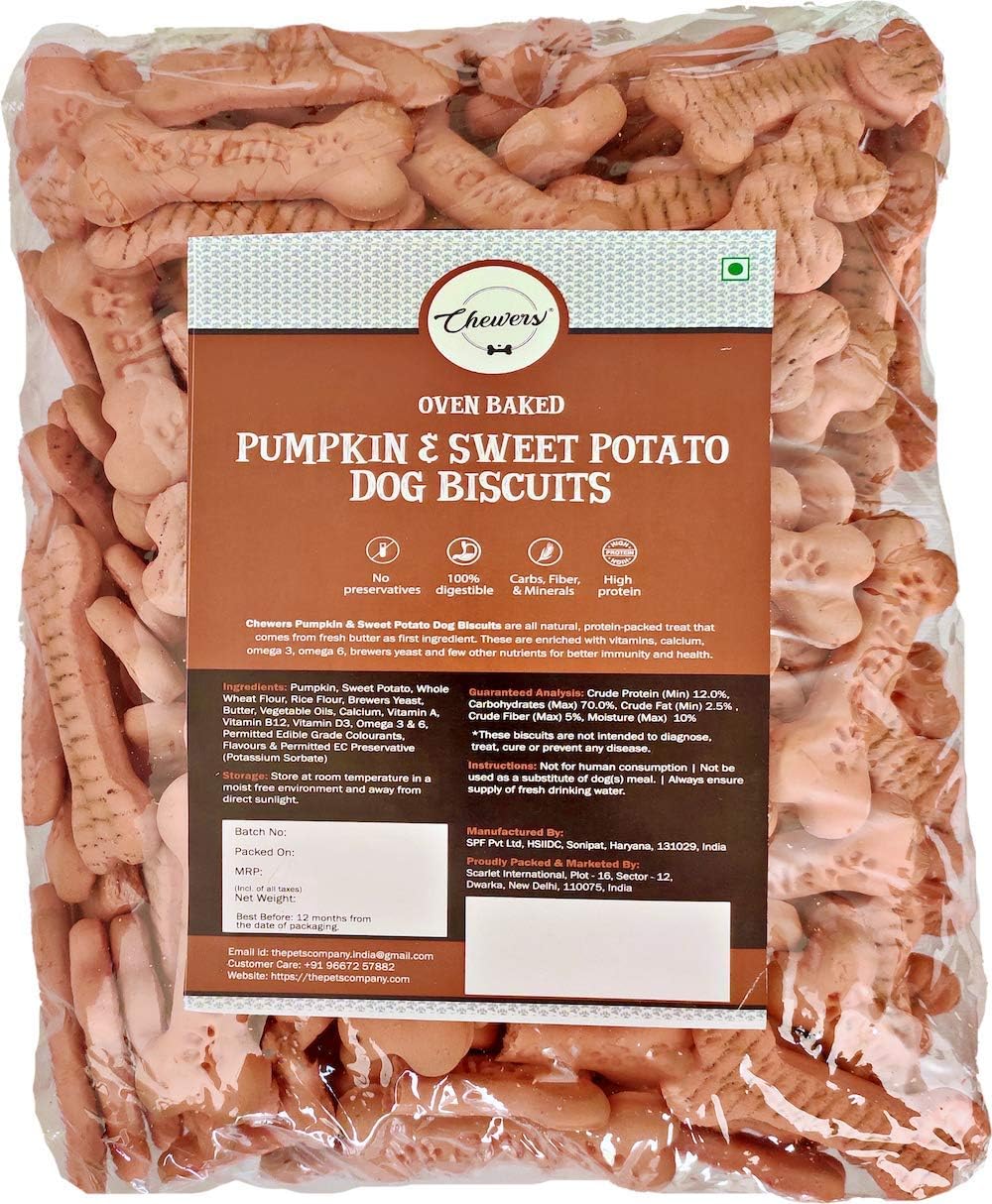 Pumpkin & Sweet Potato Dog Biscuits, 1 Kg