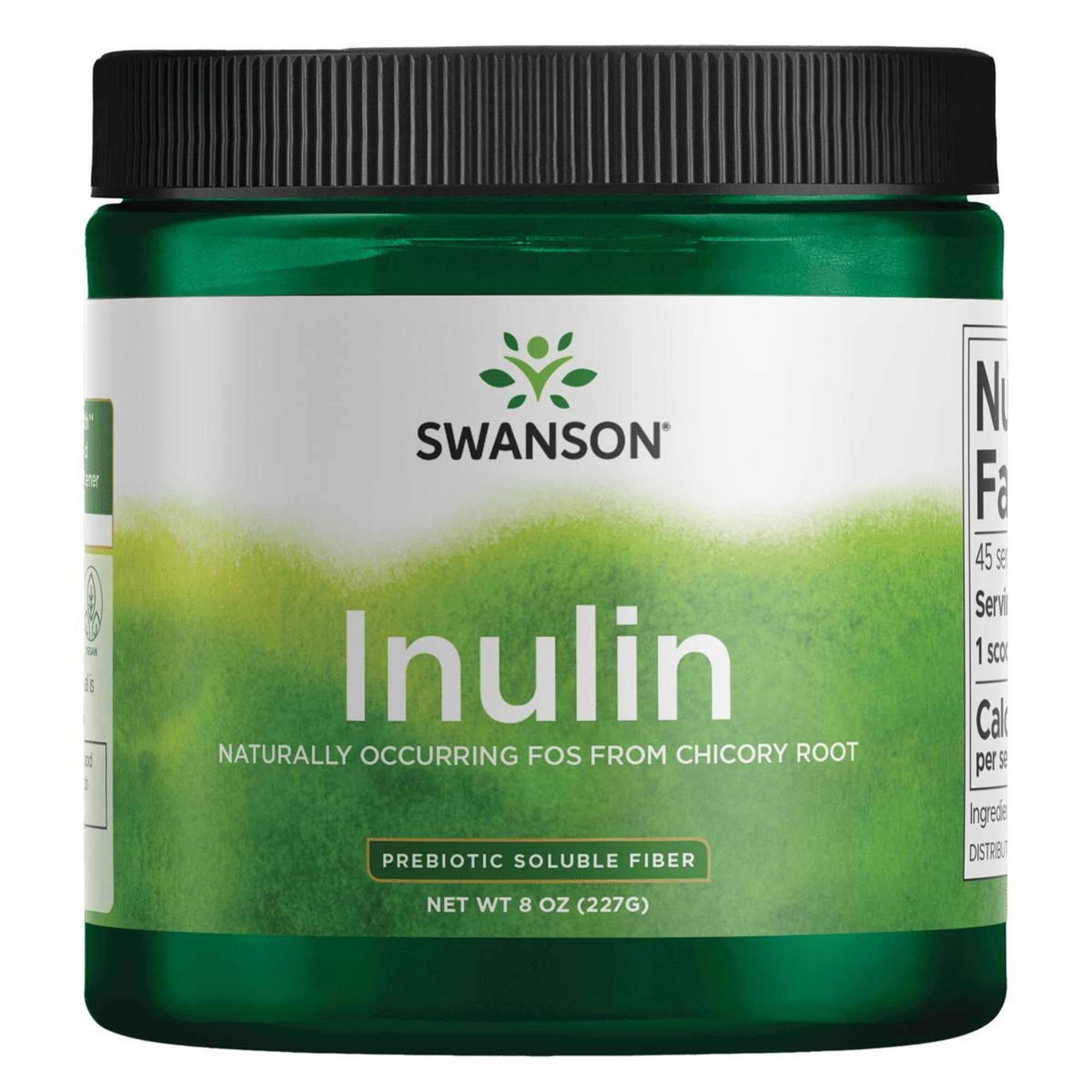 Swanson Inulin - Prebiotic Soluble Fiber Powder Promoting Digestive Health - Naturally Occurring FOS from Chicory Root Supporting Overall Gut Performance - (8 oz Each)