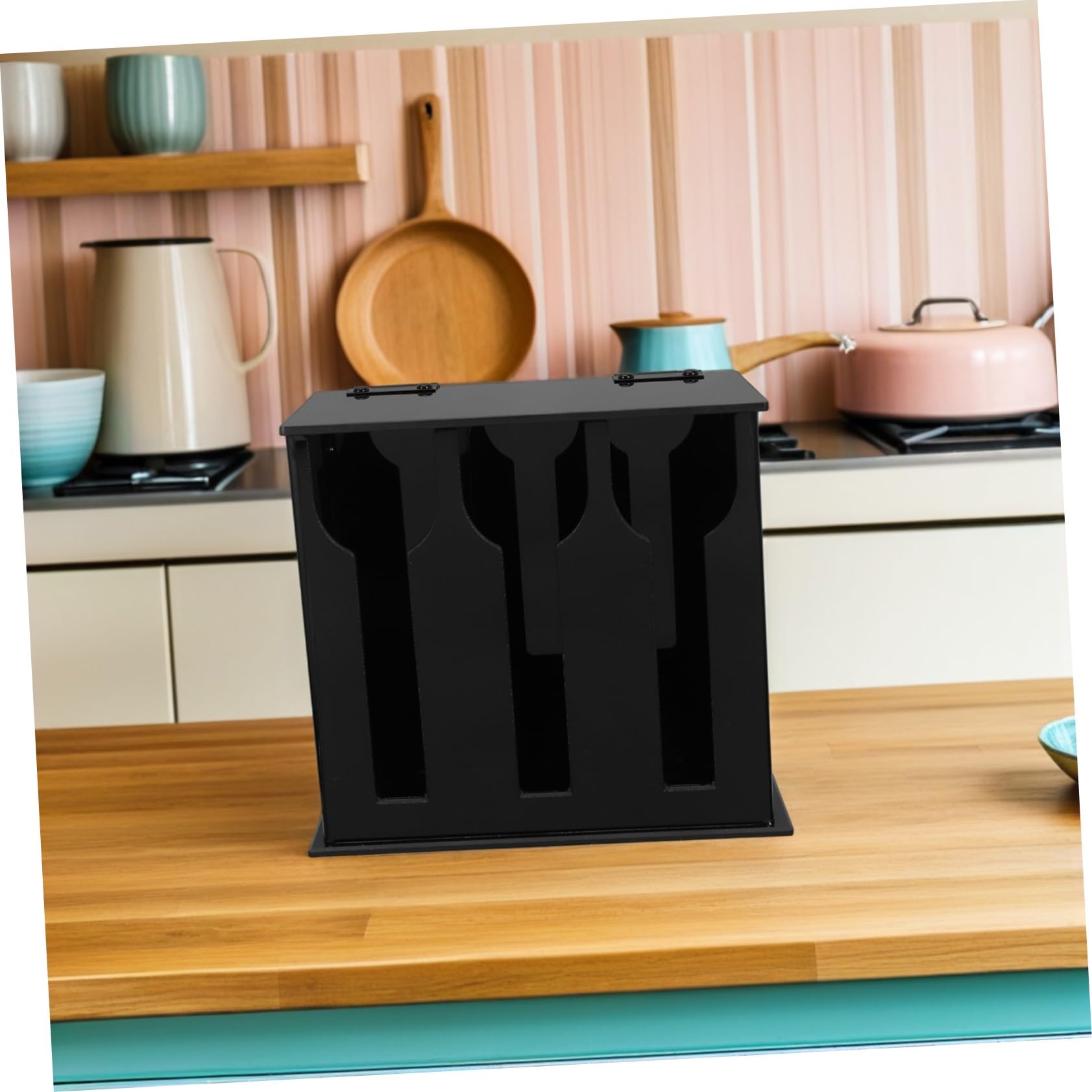 Organizador de Cubertería Acrílico con Compartimentos para Cocina Porta Cucharas con Función de Drenaje para Encimera Soporte para Utensilios Restaurante o Hogar