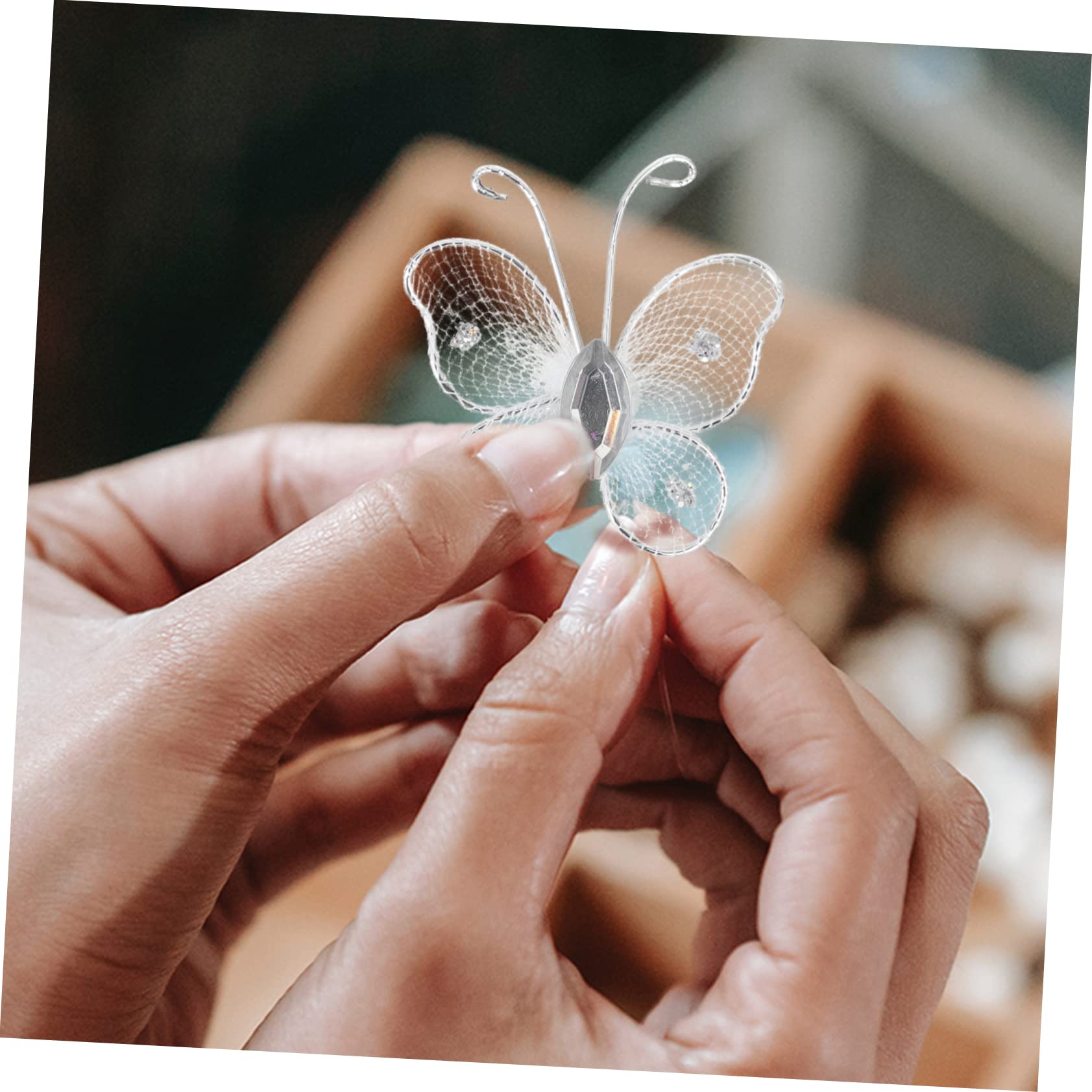 DECHOUS 250stücke Netz-mesh Butterflies Dekoration Für Hochzeit Bastelarbeiten Und Wohnraum Elegante Lebendige Schmetterlinge Für Kreative Anlässe Und Stimmungsvolle Räume