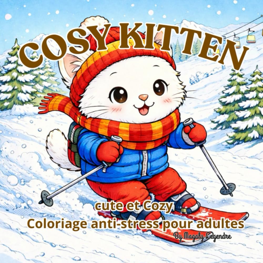 Cosy Kitten: COSY KITTEN - HIVERS : Cute et Cozy Coloriage anti-stress pour adultes (Cozy Life & Interiors)