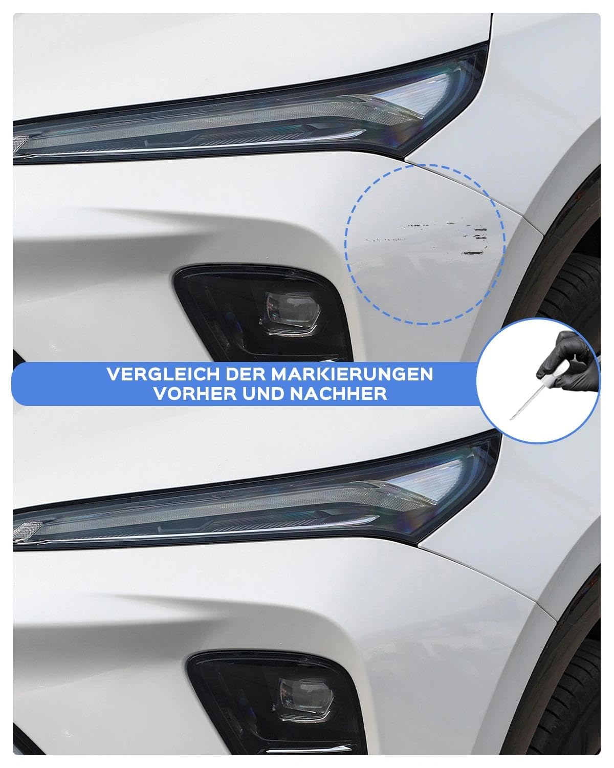 PARTS4EV L27A Cobre Cup Perlas Metálico Lápiz de pintura compatible con Cupra - Coincidencia exacta para desconchados y arañazos - 3