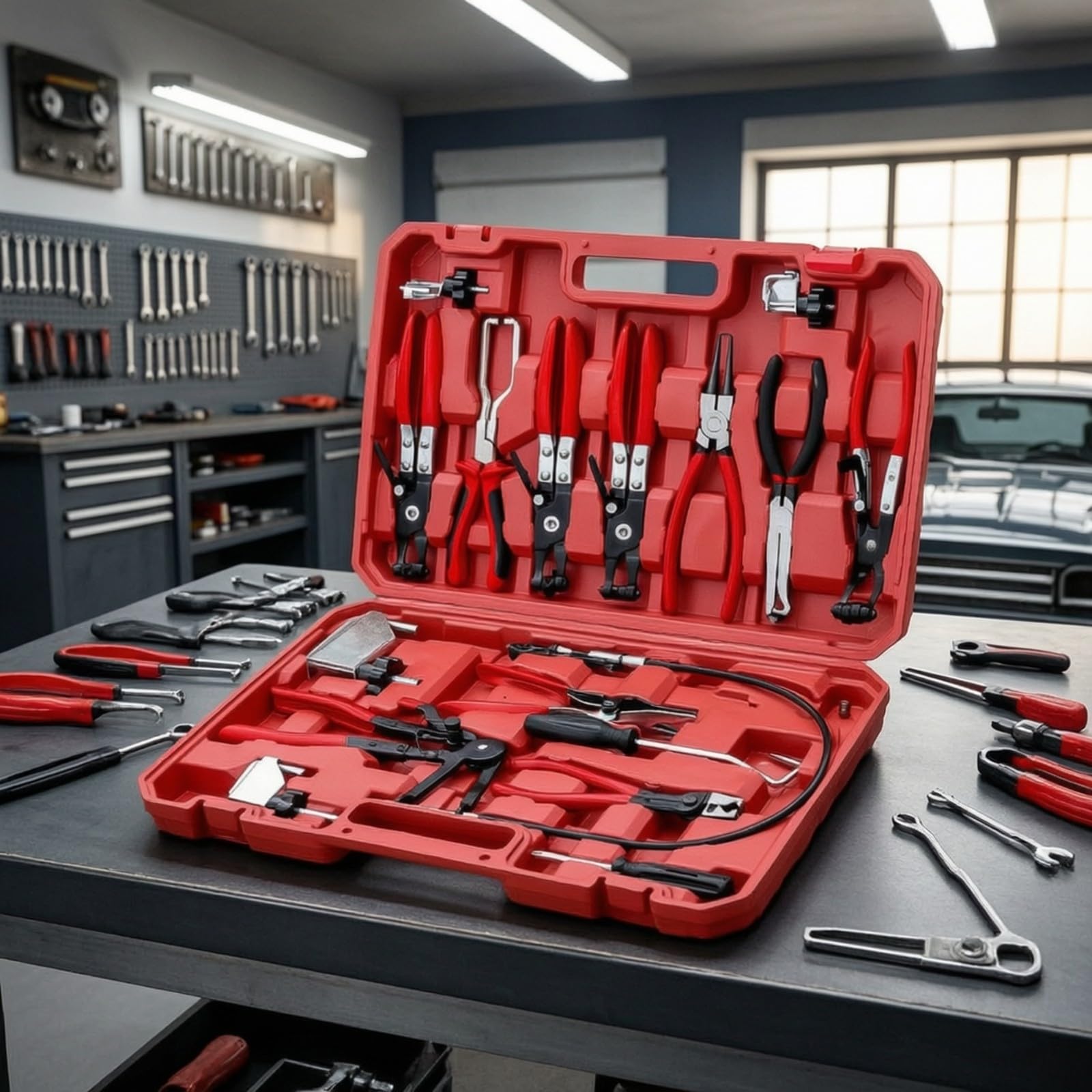 17 Pezzi Kit Pinze per Fascet | Professionale, Unsili, per Officina, Meccanici, Del da